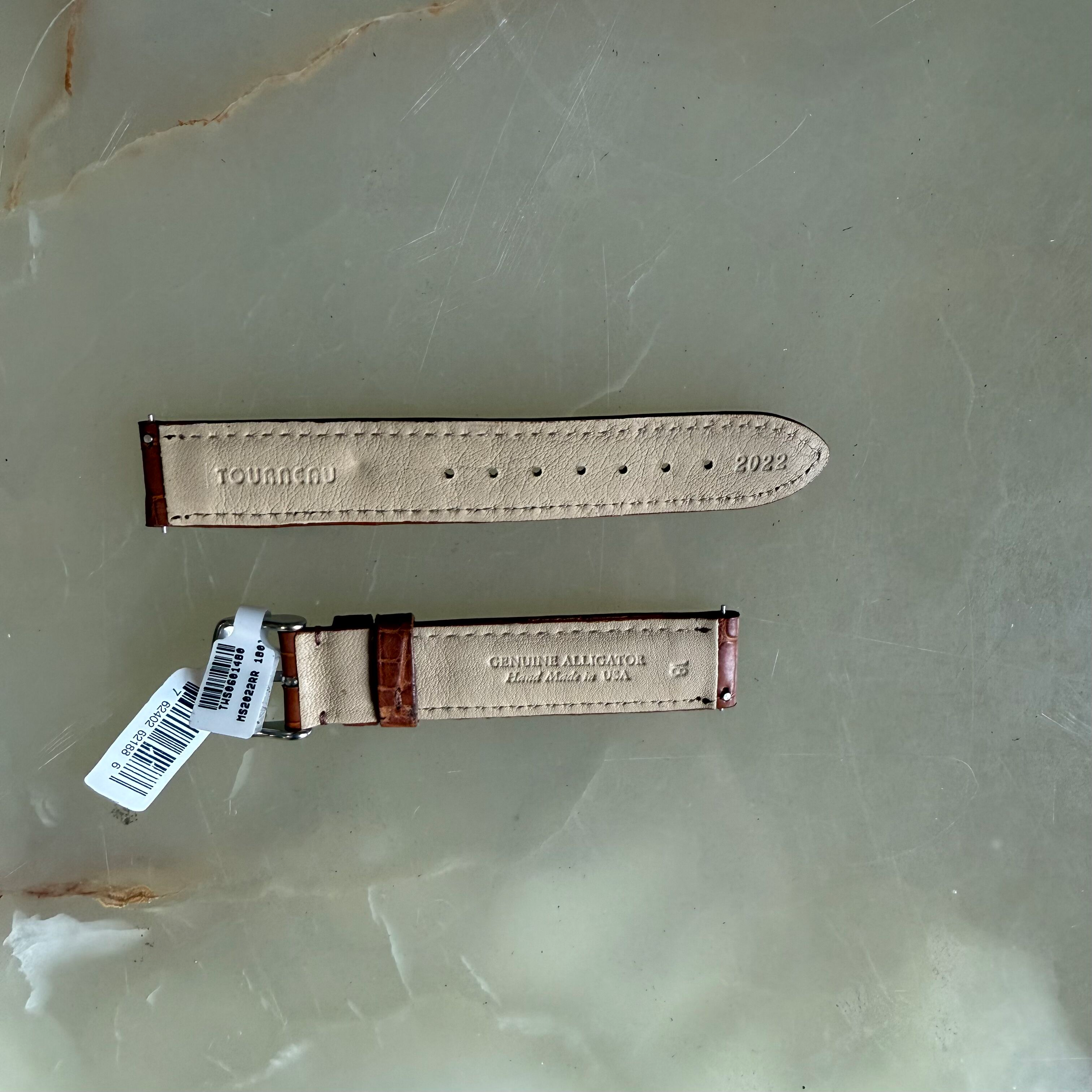 Genuine Alligator Brown Watch Strap Band 18mm Padded & Stitched with Buckle