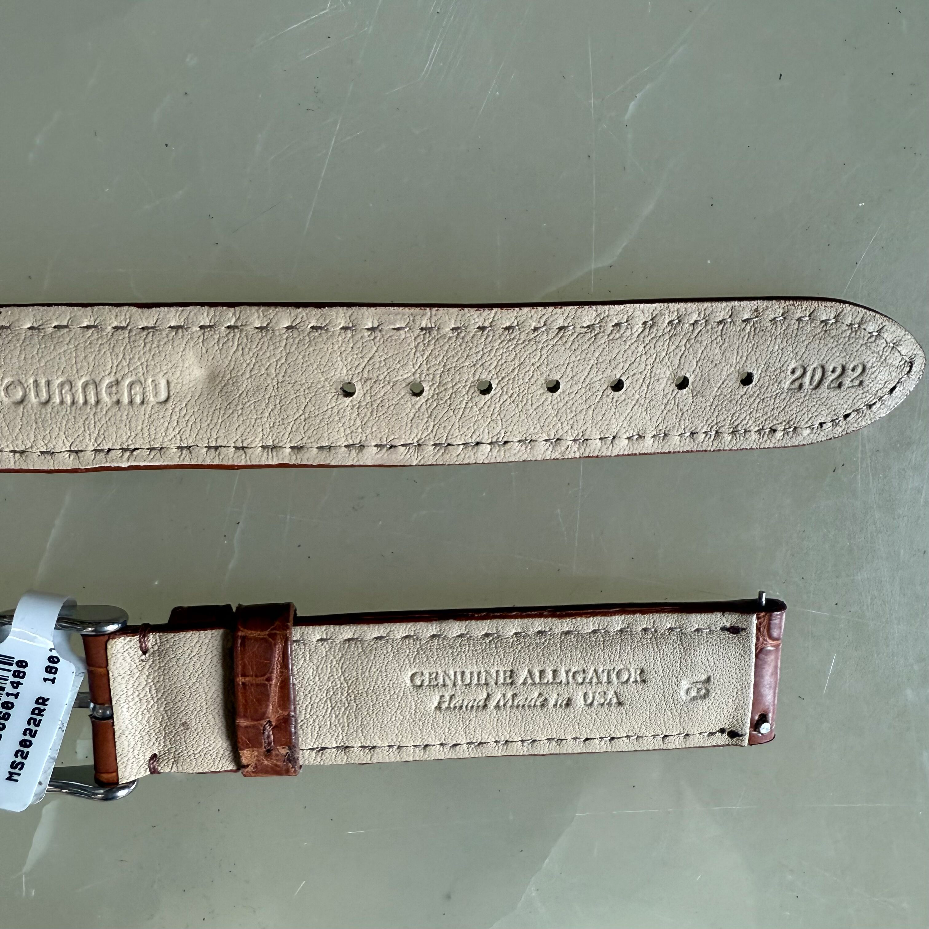 Genuine Alligator Brown Watch Strap Band 18mm Padded & Stitched with Buckle