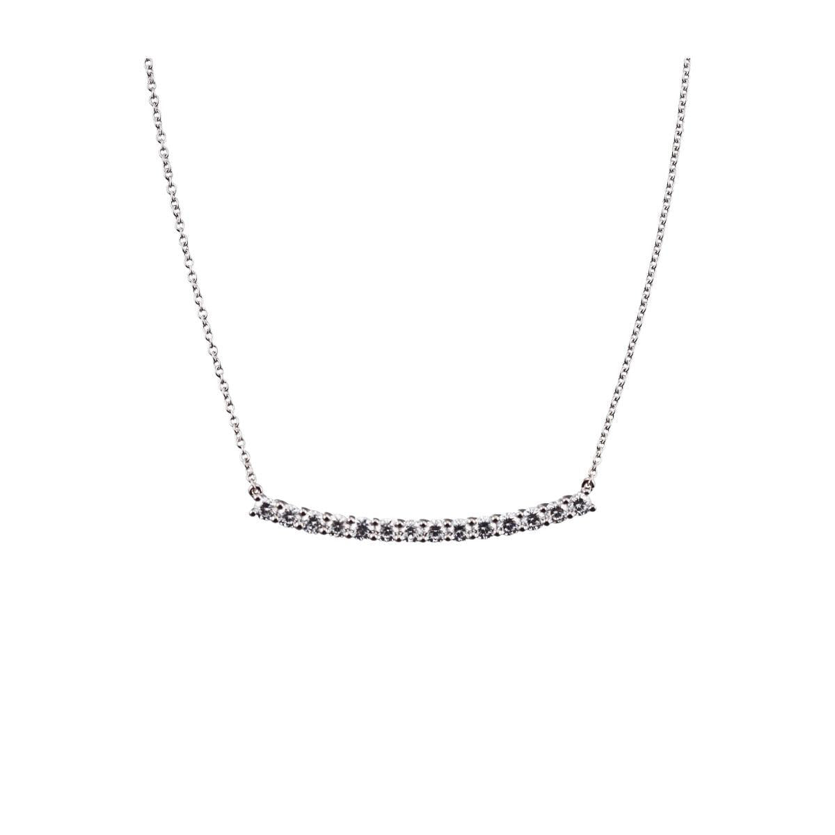 Memoire Essentials 18k Gold Diamond Bar Necklace