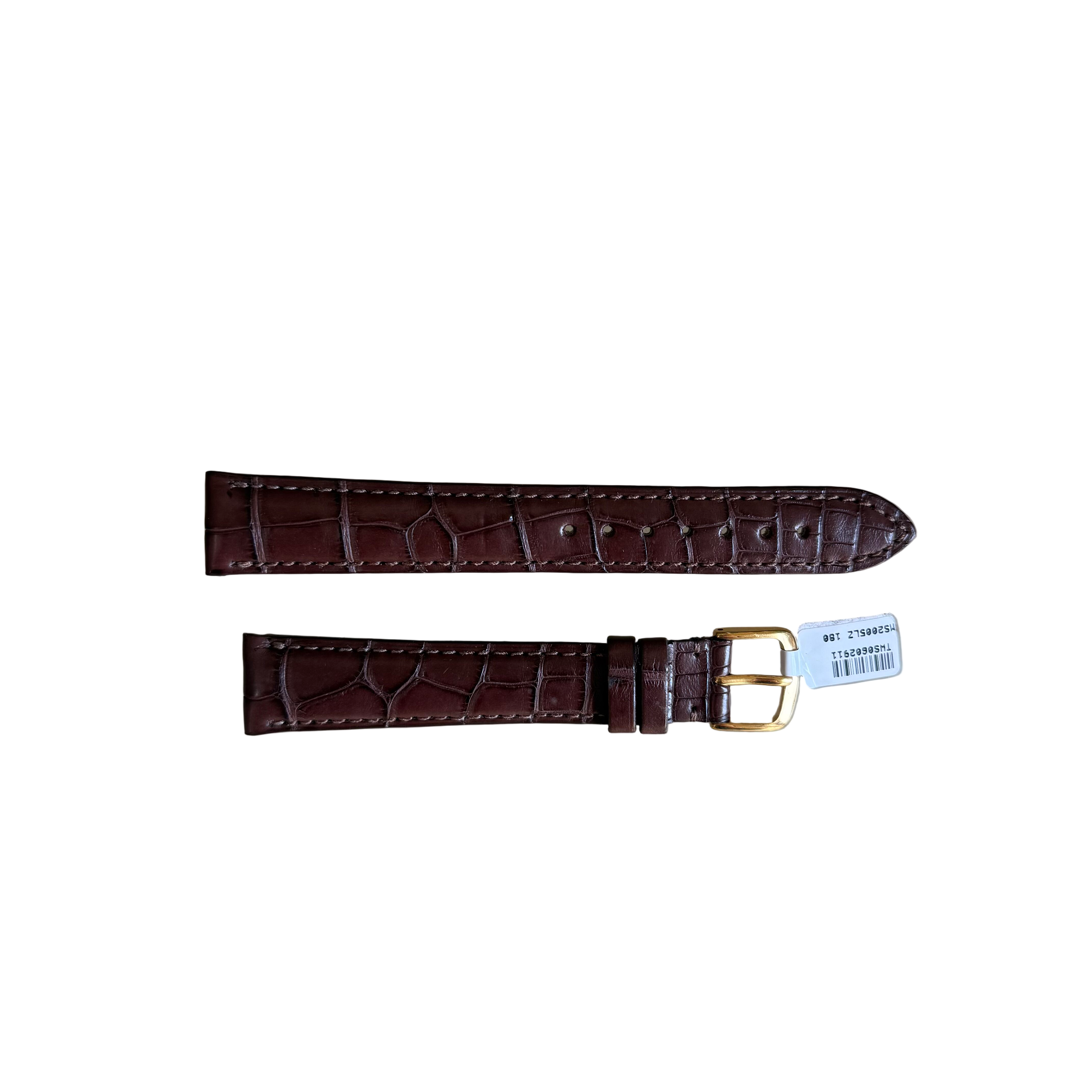 Genuine Alligator Brown Watch Strap Band 18mm with Buckle