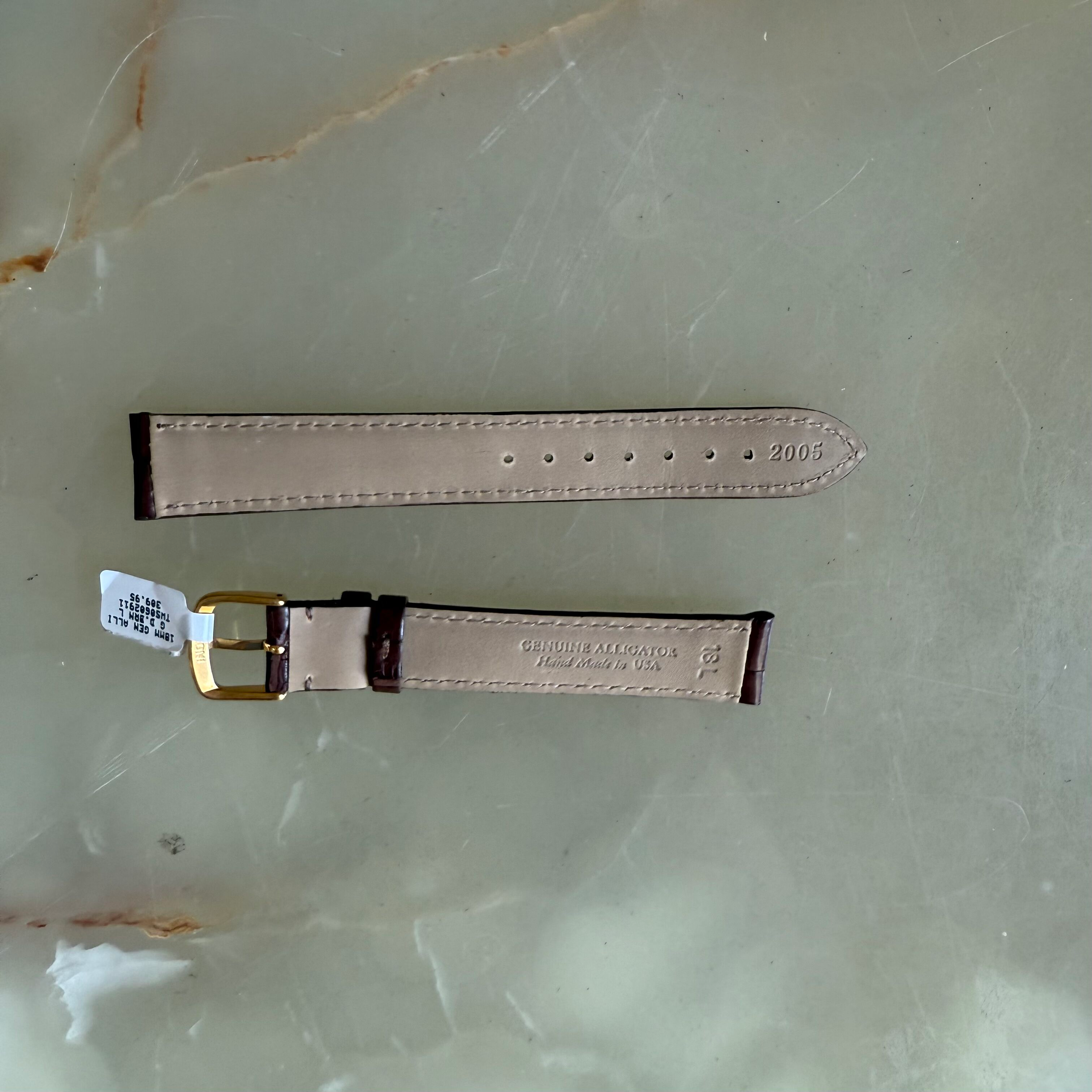 Genuine Alligator Brown Watch Strap Band 18mm with Buckle