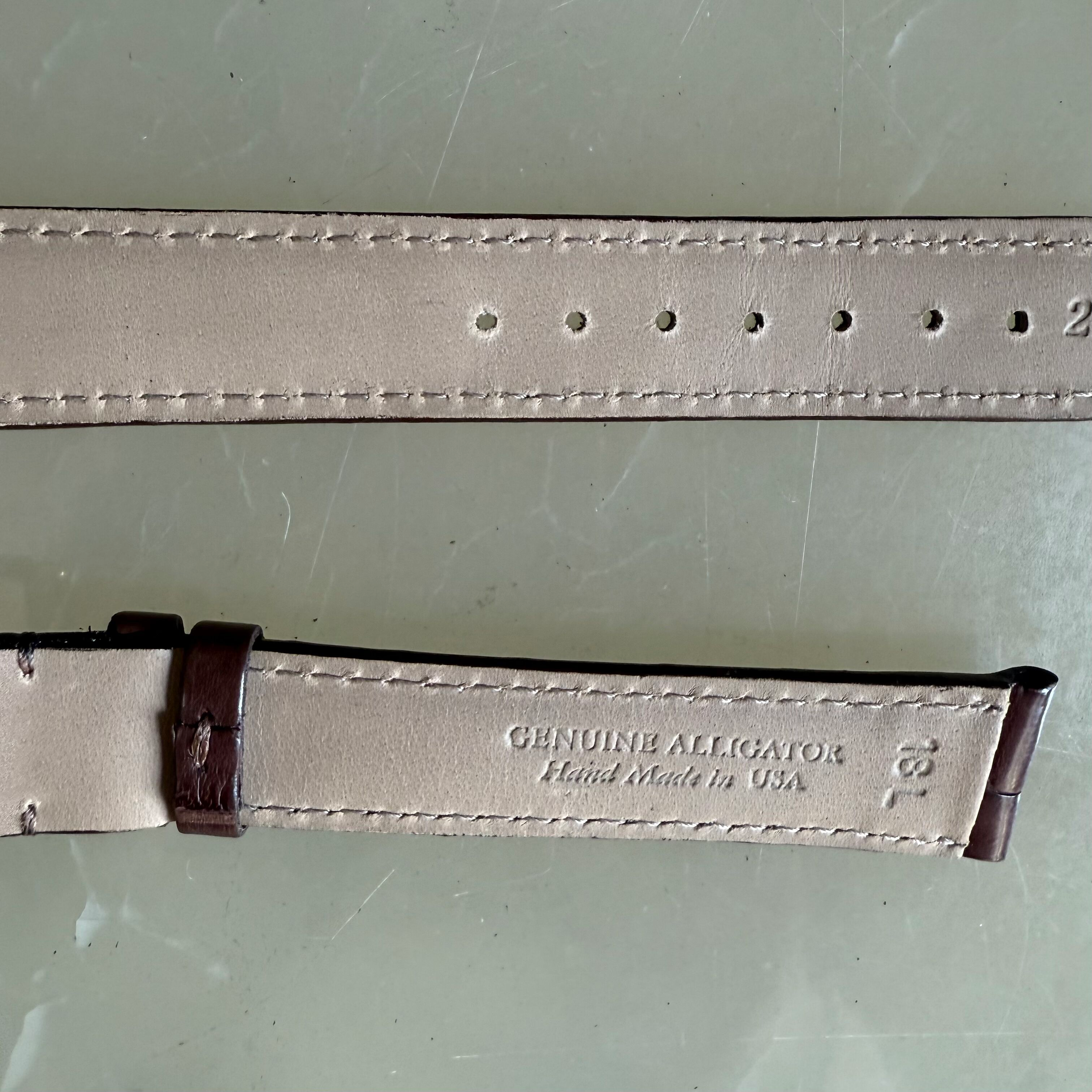 Genuine Alligator Brown Watch Strap Band 18mm with Buckle