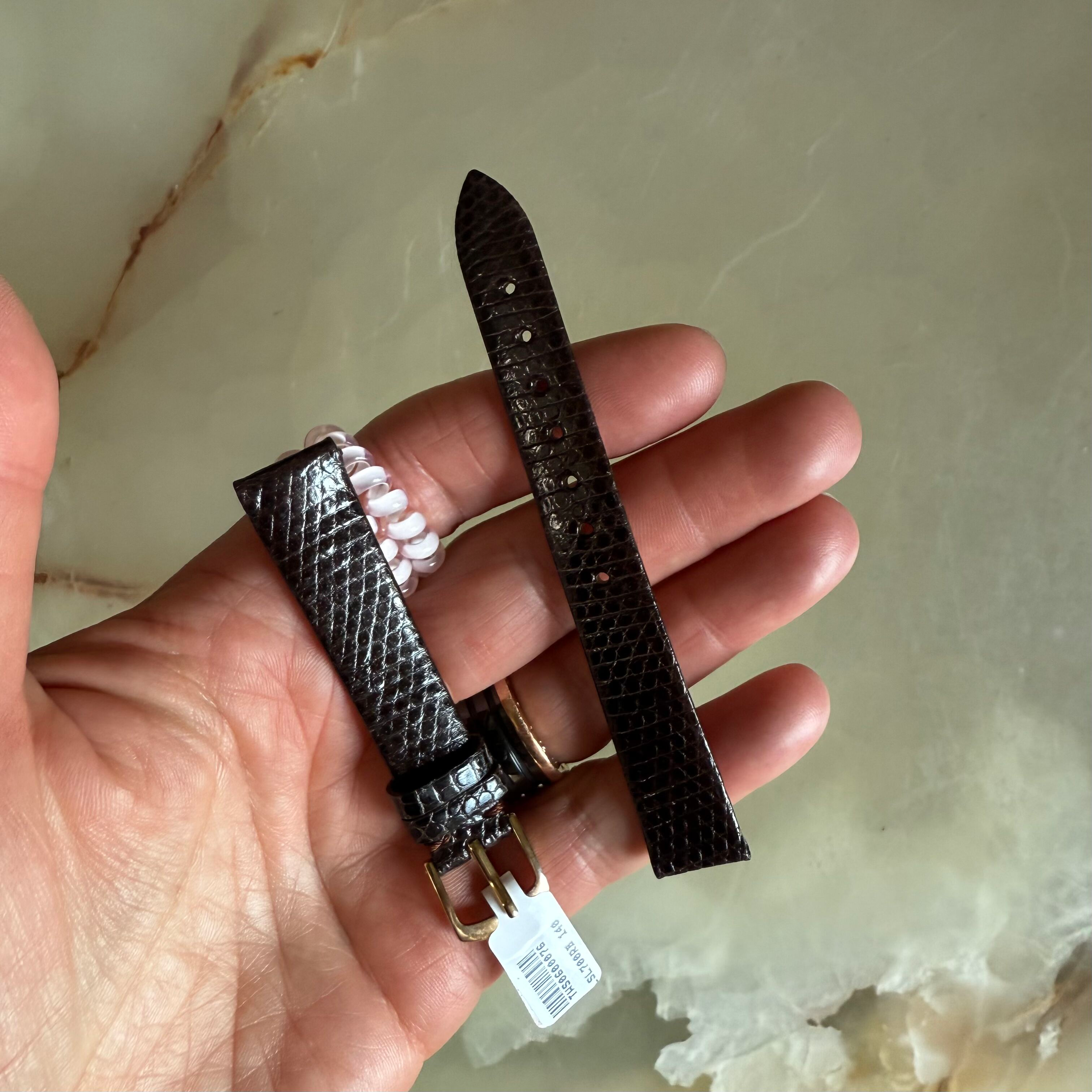 Genuine Lizard Brown Watch Strap Band 14mm with Buckle