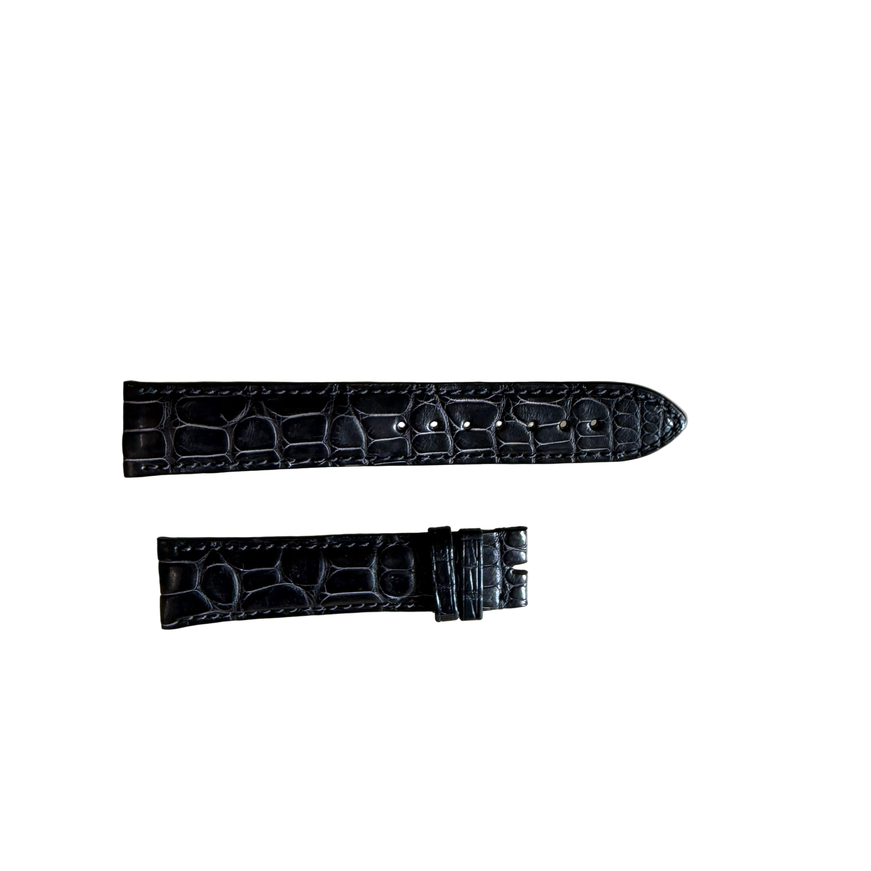 Genuine Alligator Brown Watch Strap Band 20mm Padded & Stitched