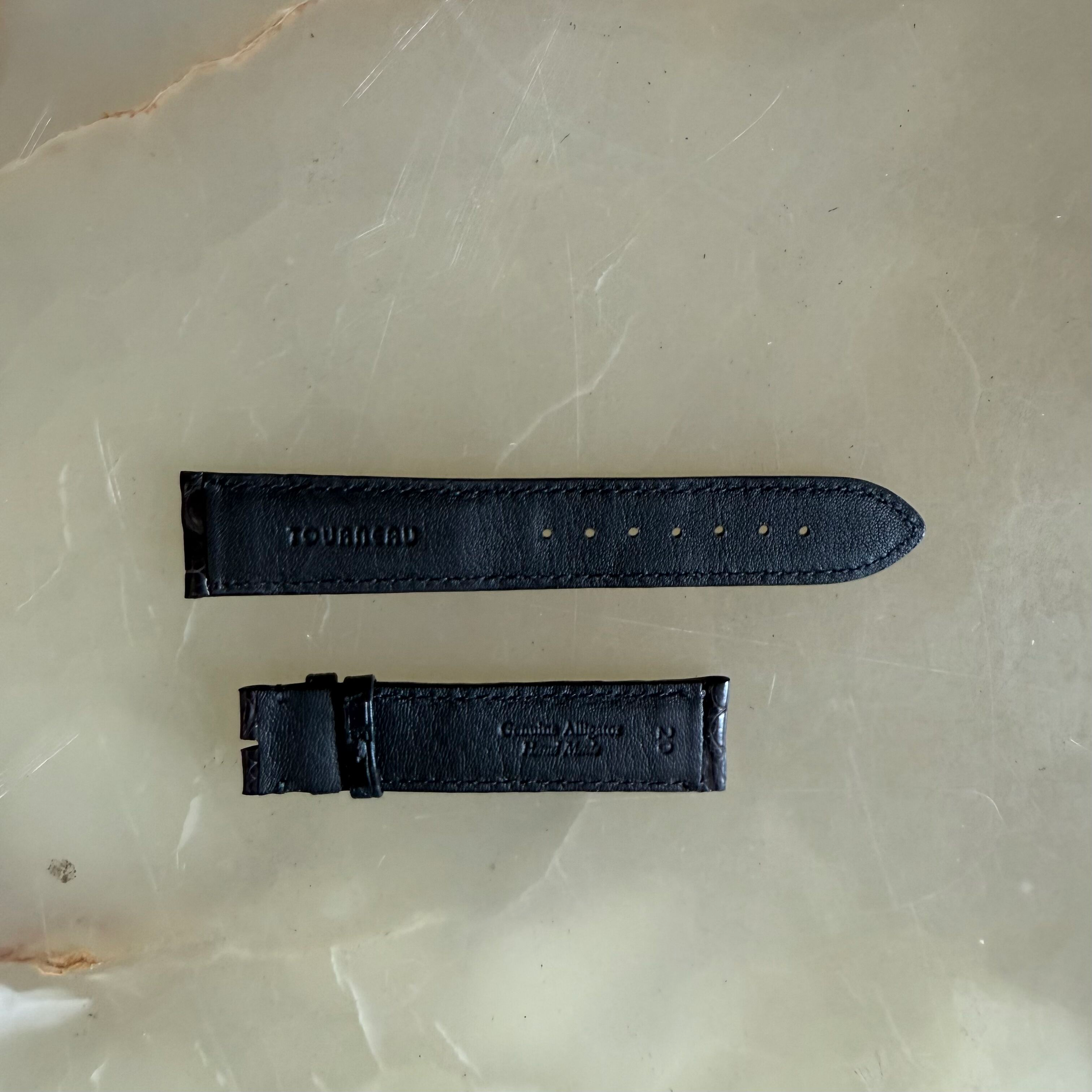 Genuine Alligator Brown Watch Strap Band 20mm Padded & Stitched