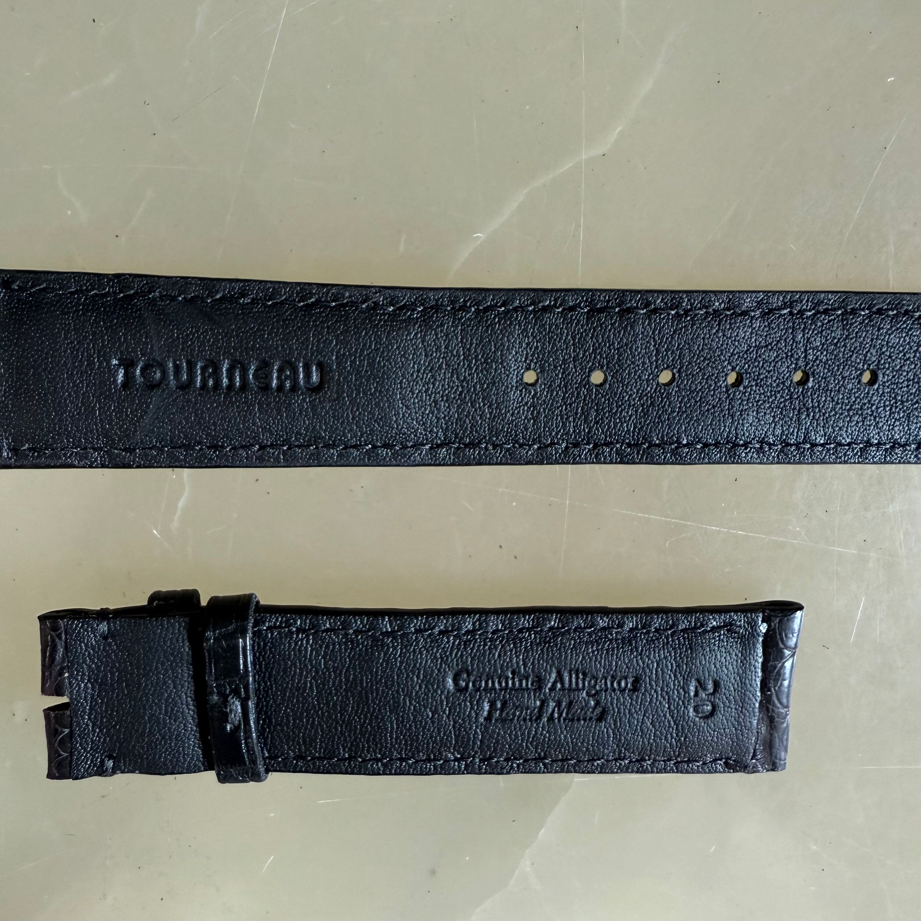 Genuine Alligator Brown Watch Strap Band 20mm Padded & Stitched