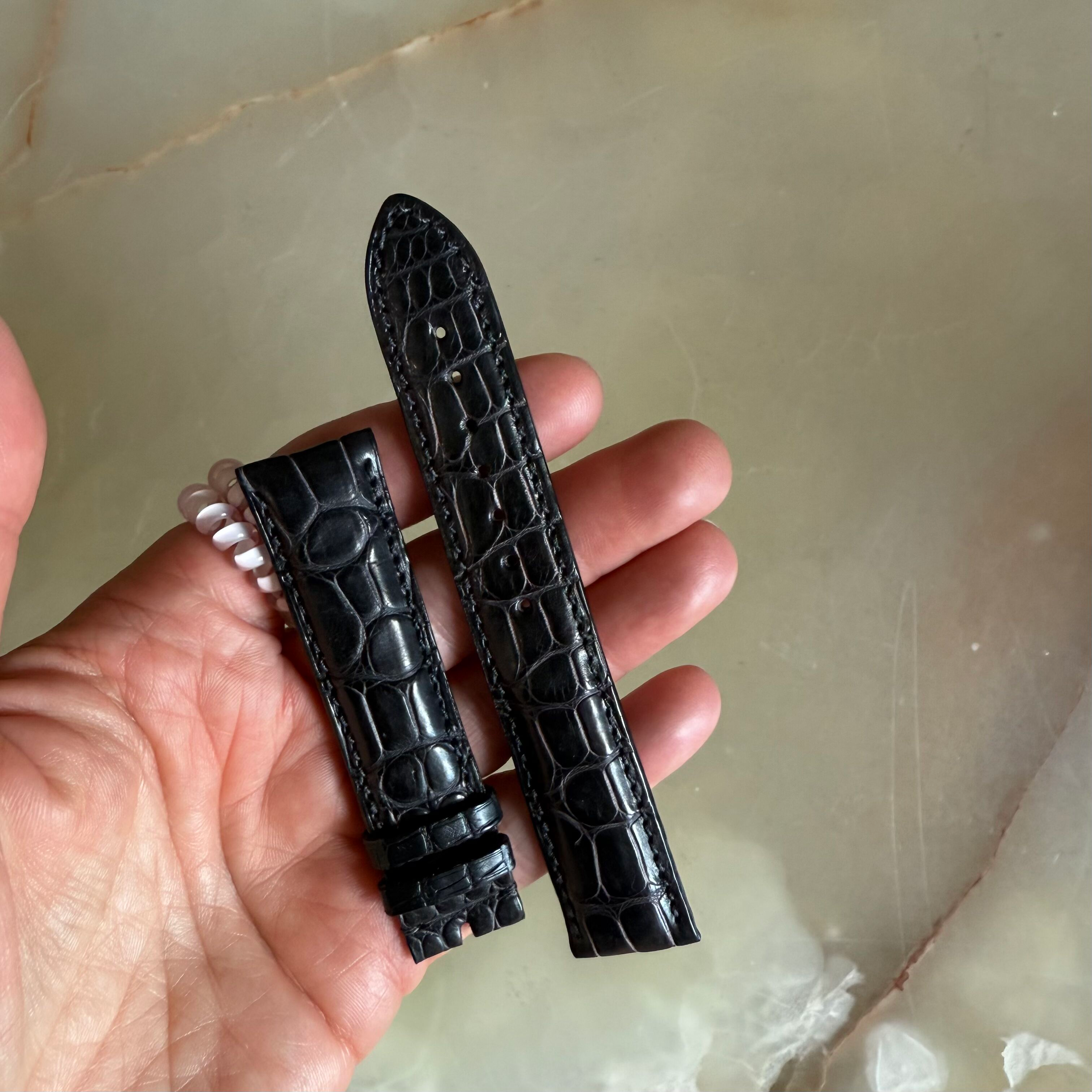 Genuine Alligator Brown Watch Strap Band 20mm Padded & Stitched