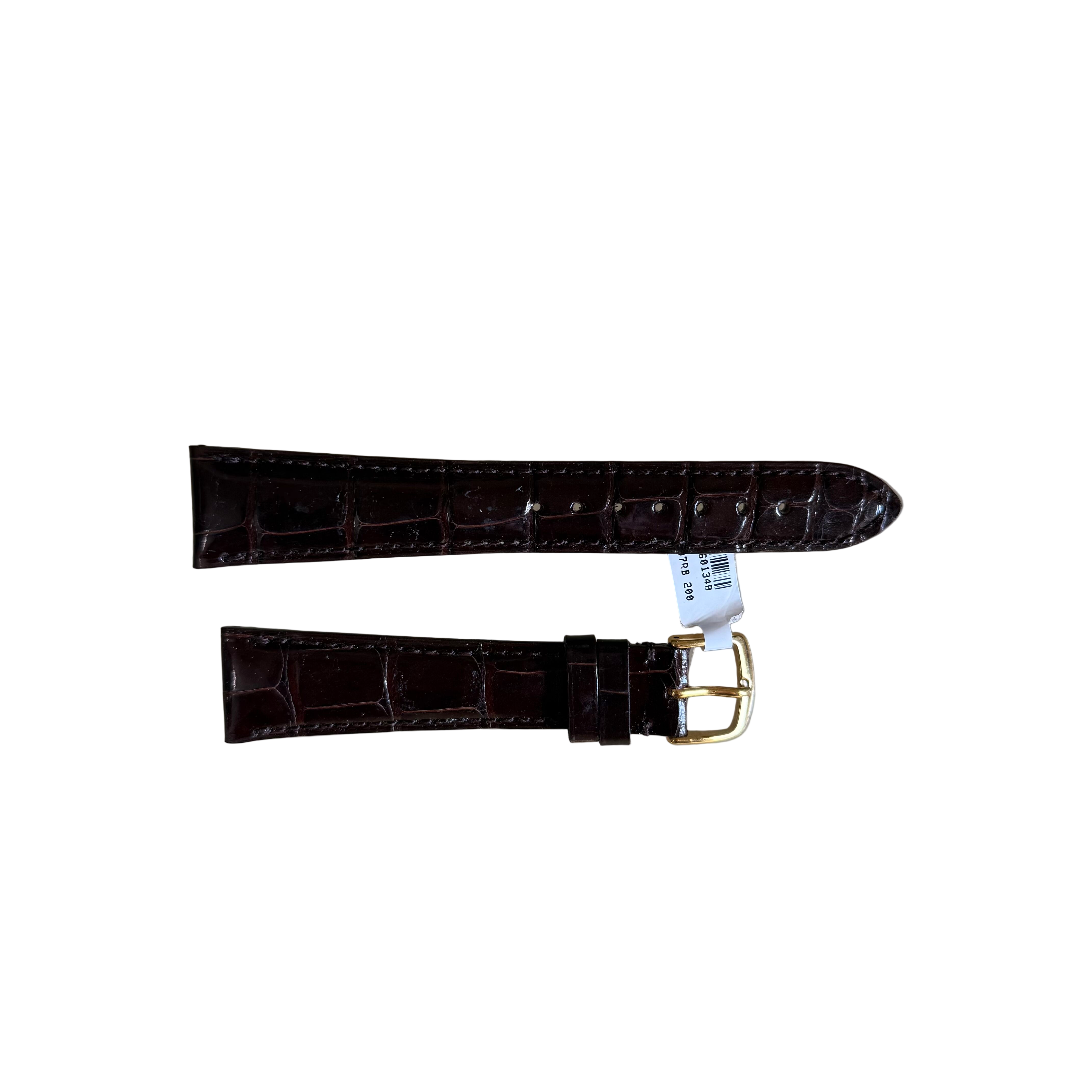 Genuine Alligator Brown Watch Strap Band 20mm Padded & Stitched with Buckle