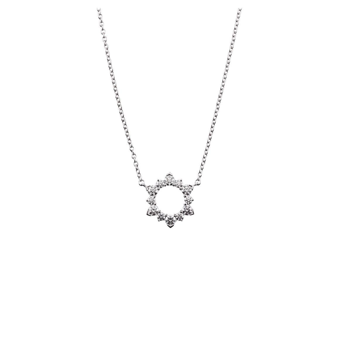 Hearts on Fire Ilia 18k Gold Diamond Open Circle Pendant Necklace