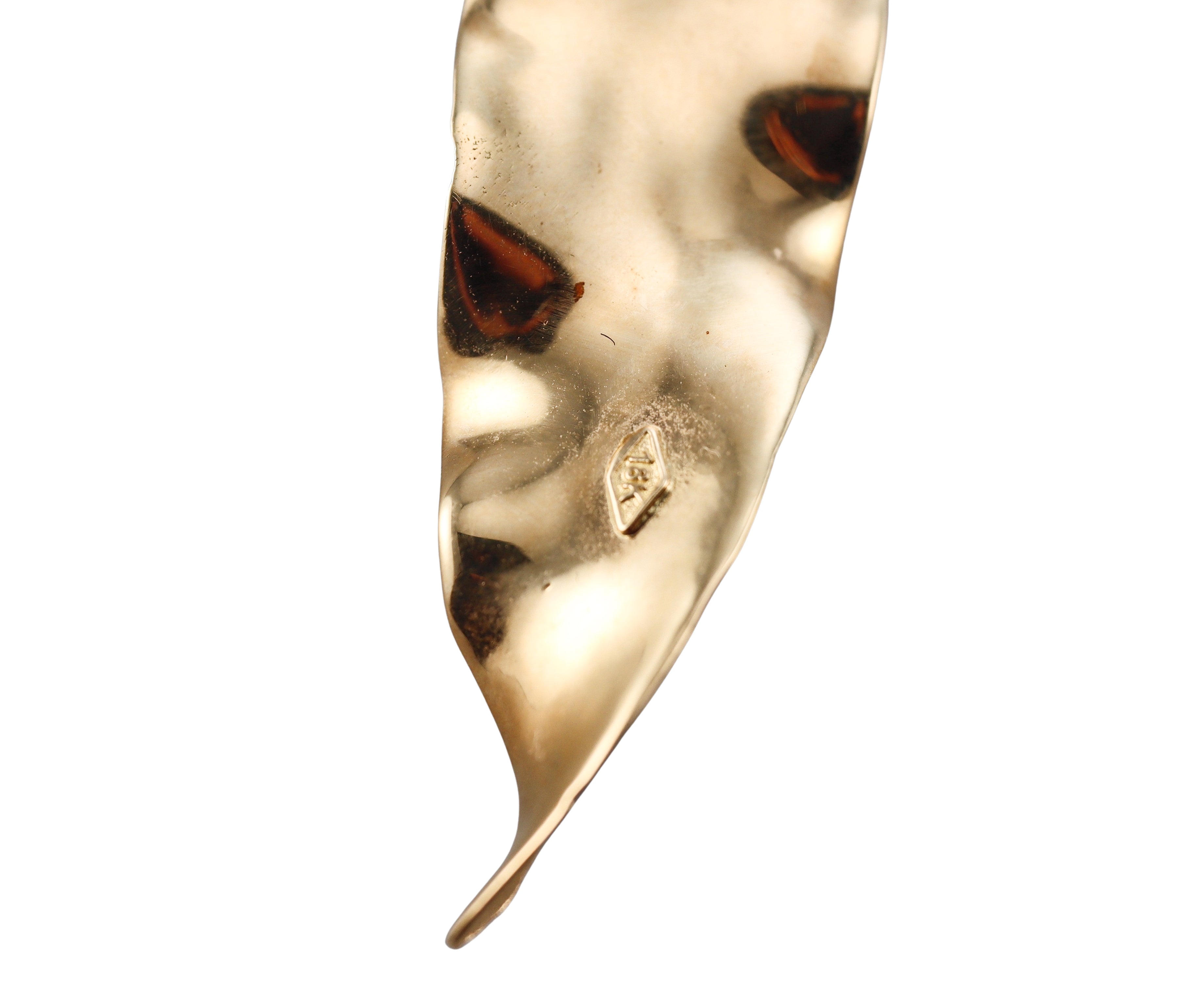 Simon G Fauea Leaves 18k Gold Diamond Pendant Necklace