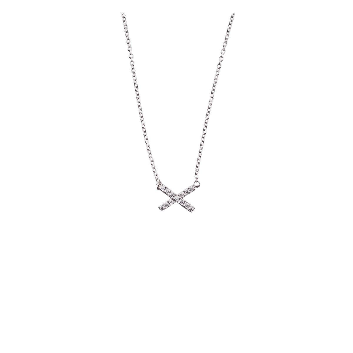 Hearts on Fire Ilia 18k Gold Diamond X Pendant Necklace