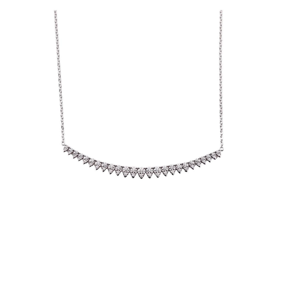 Hearts on Fire Ilia 18k Gold Diamond Bar Pendant Necklace