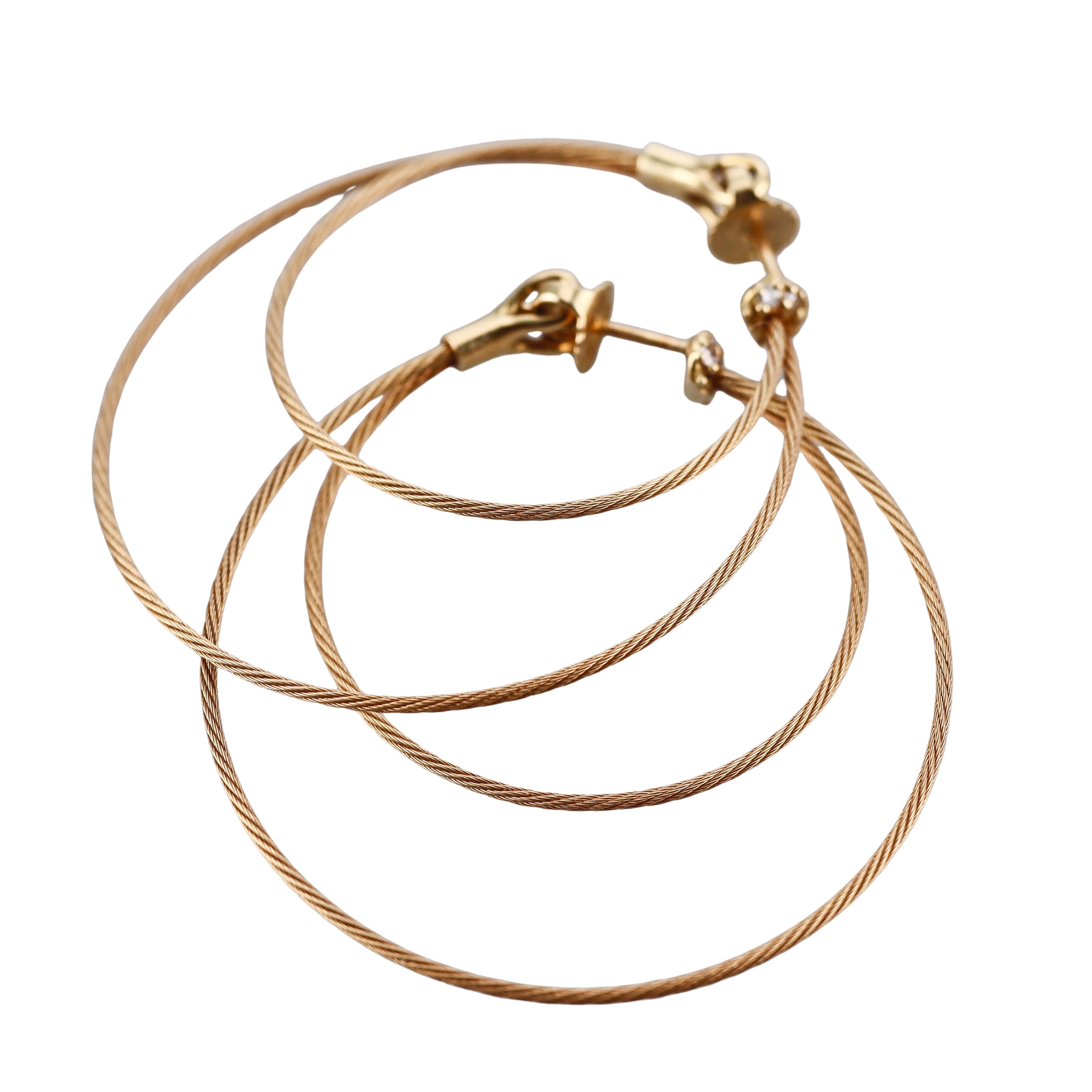 Paul Morelli Double Unity Hoop 18k Diamond Earrings