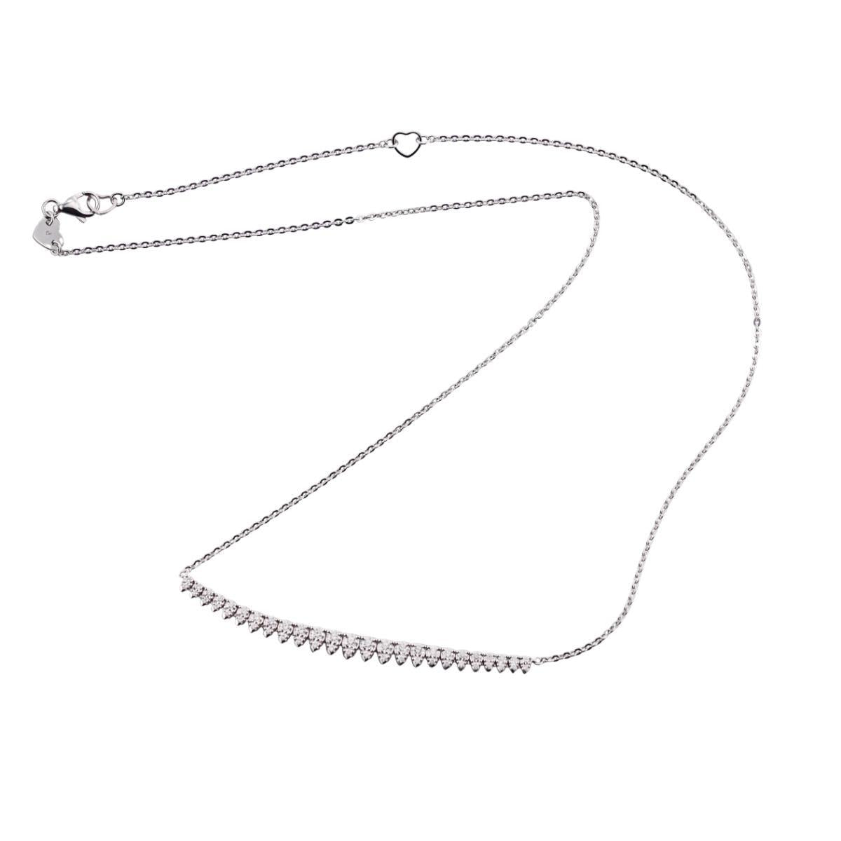 Hearts on Fire Ilia 18k Gold Diamond Bar Pendant Necklace