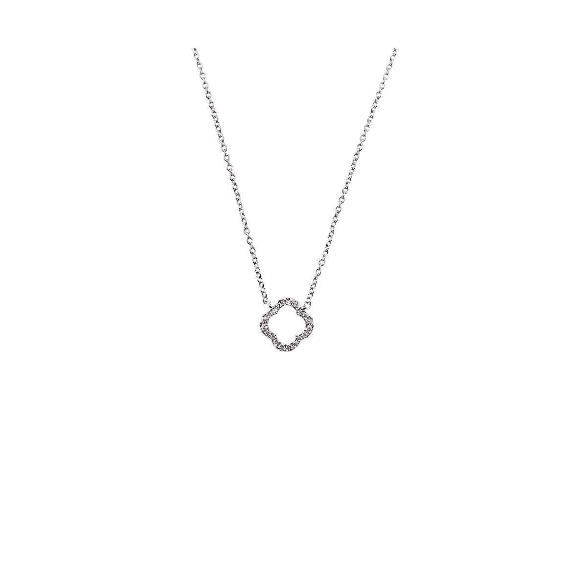 Hearts on Fire Ilia 18k Gold Diamond Clover Pendant Necklace
