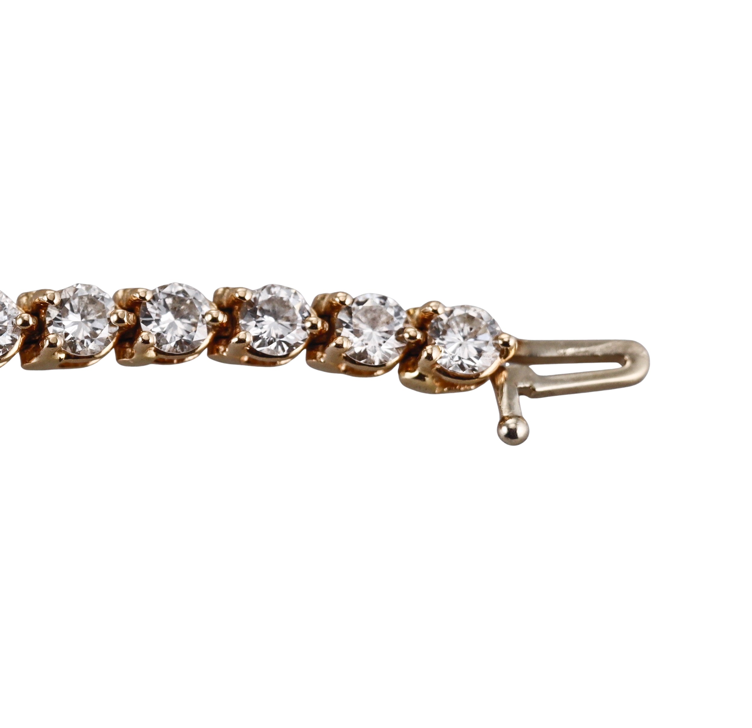 14k Yellow Gold 7.00ct Diamond Tennis Bracelet