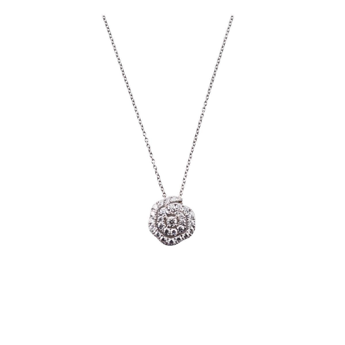 Hearts on Fire Lorelei 18k Gold Diamond Flower Pendant Necklace
