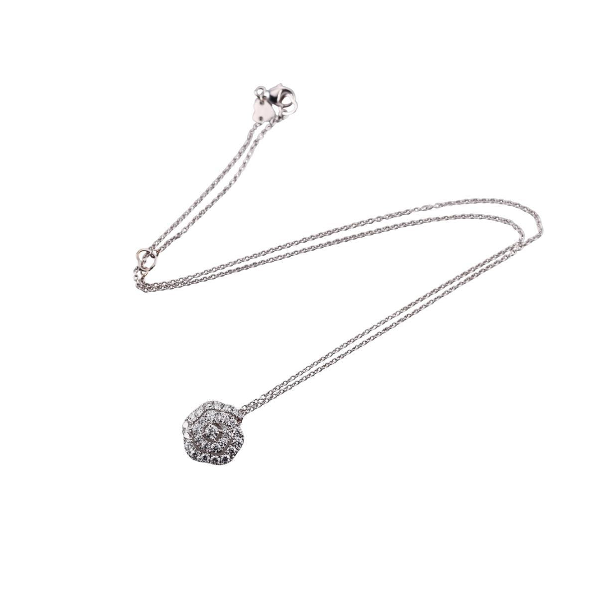 Hearts on Fire Lorelei 18k Gold Diamond Flower Pendant Necklace