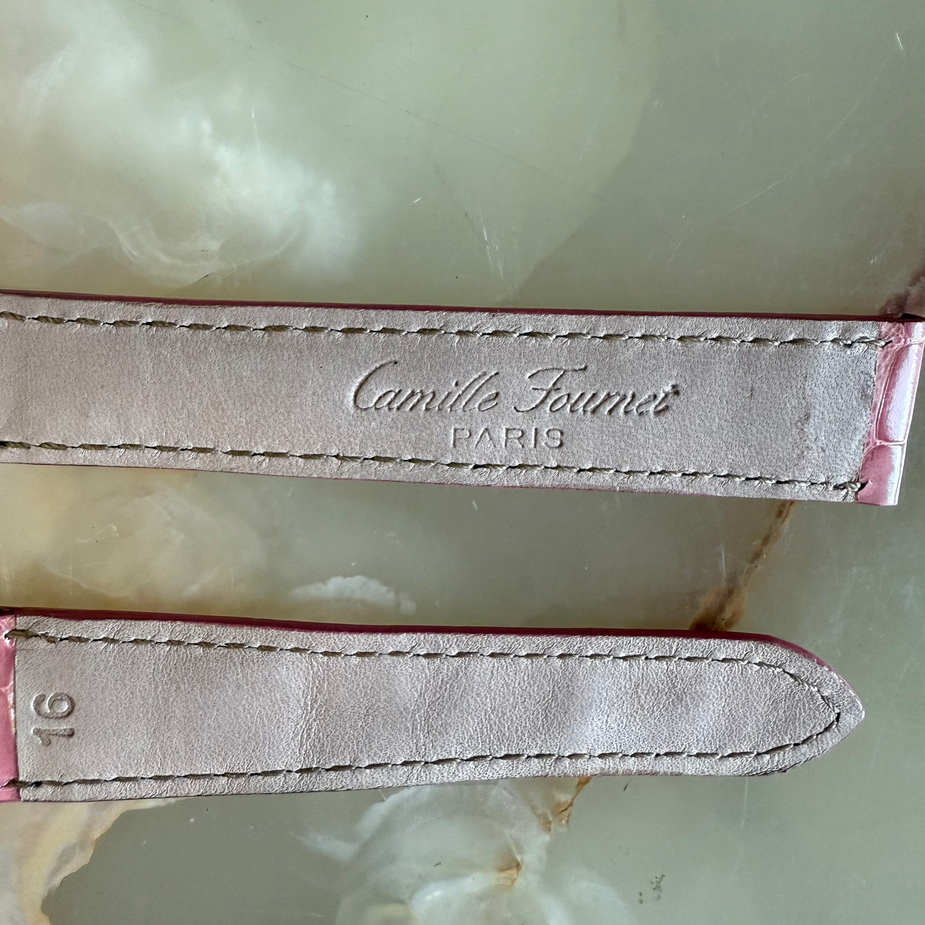 Genuine Alligator Pink Watch Strap Band 16mm Padded & Stitched