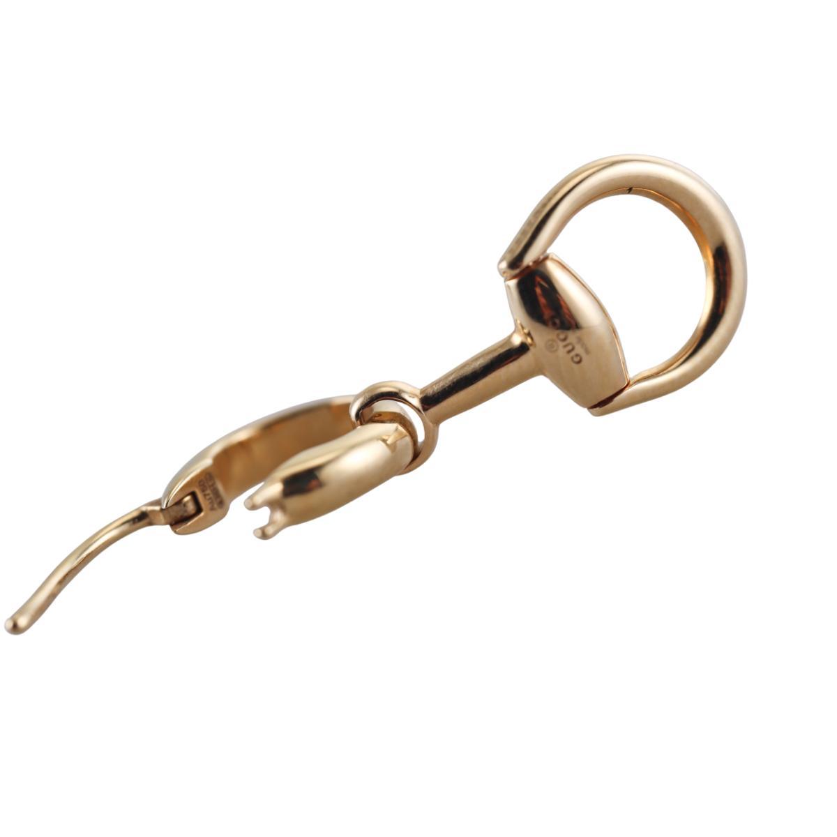 Gucci Horsebit 18K Gold Drop Earrings