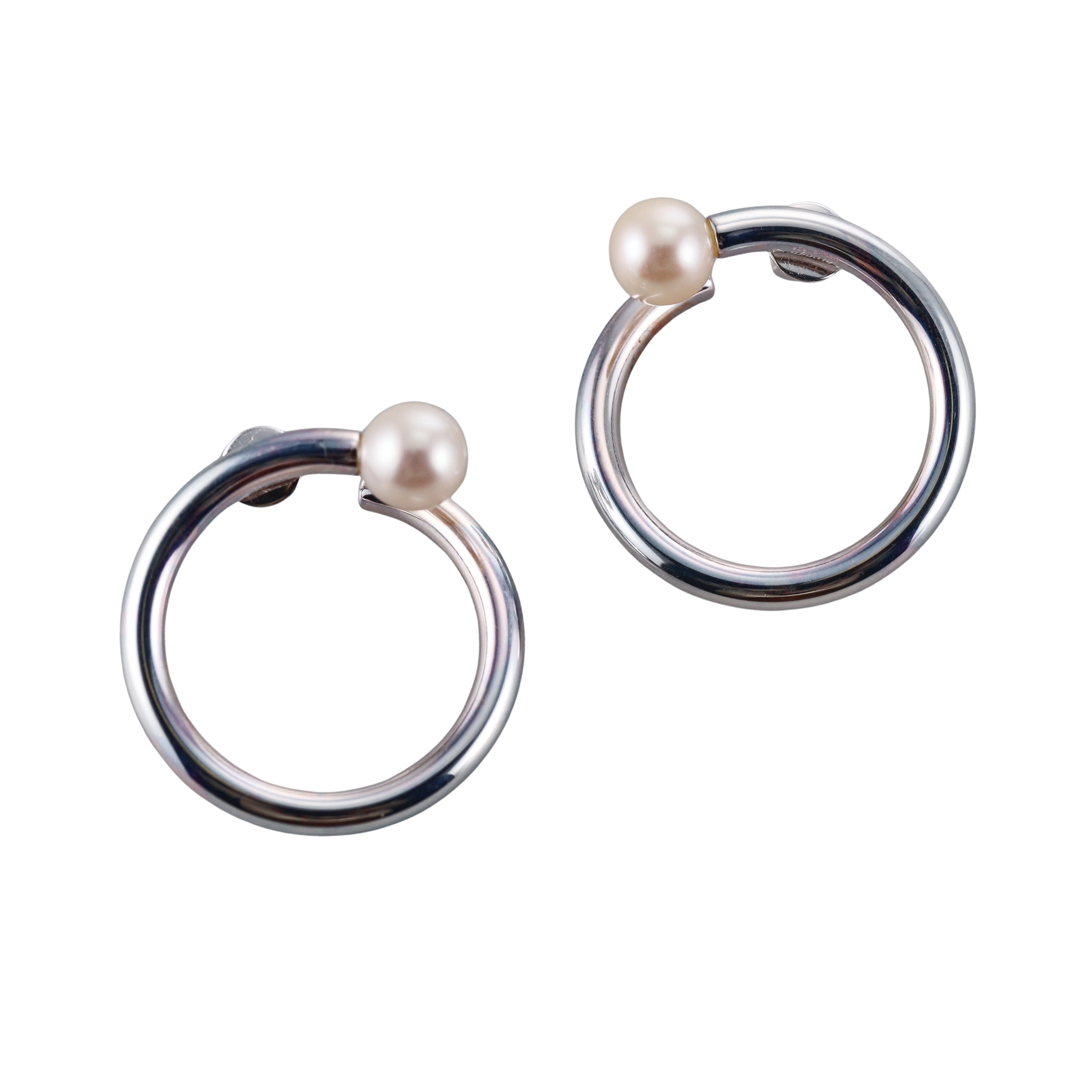 Idole De Christofle Pearl Sterling Silver Earrings 6770300