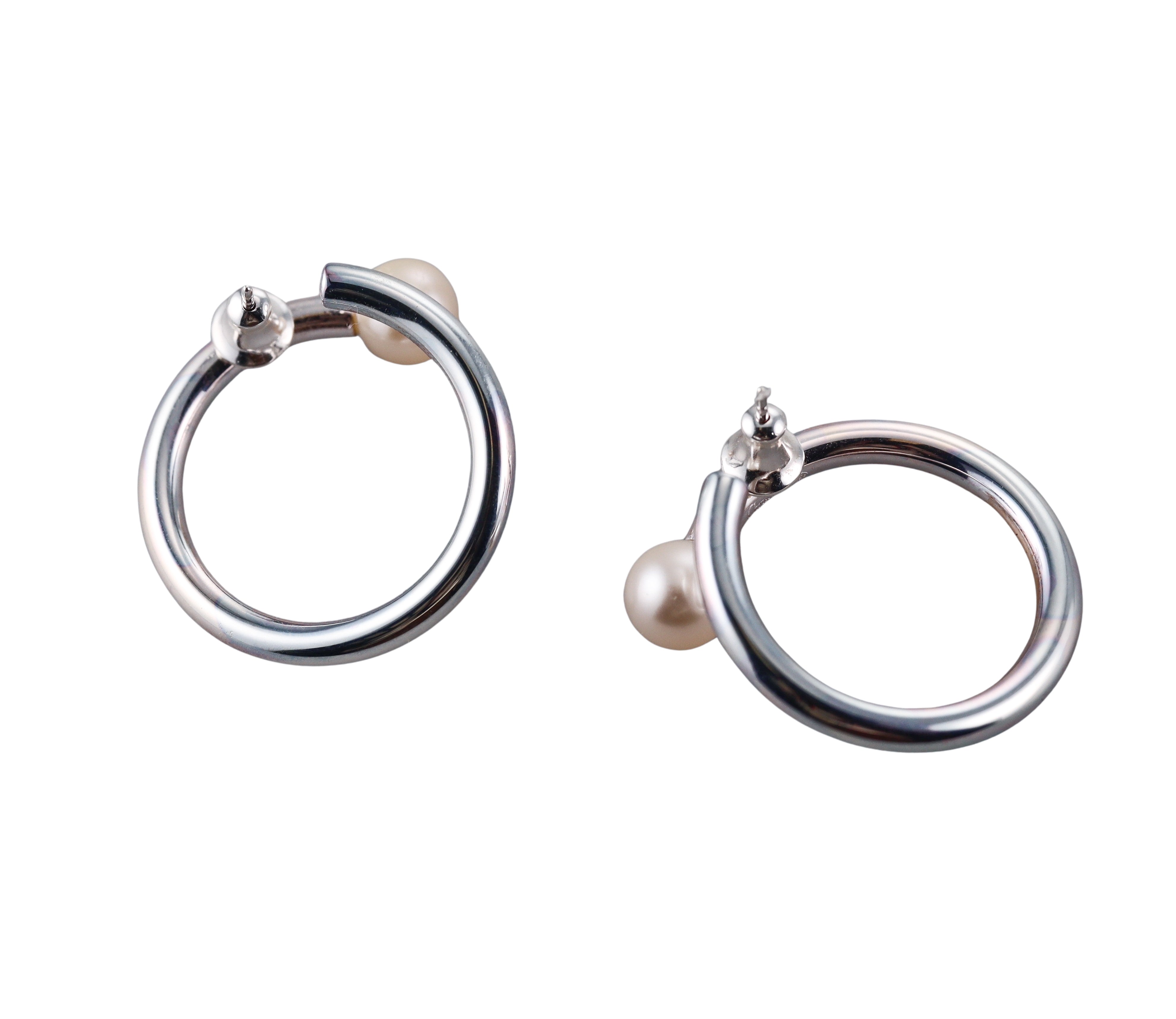 Idole De Christofle Pearl Sterling Silver Earrings 6770300