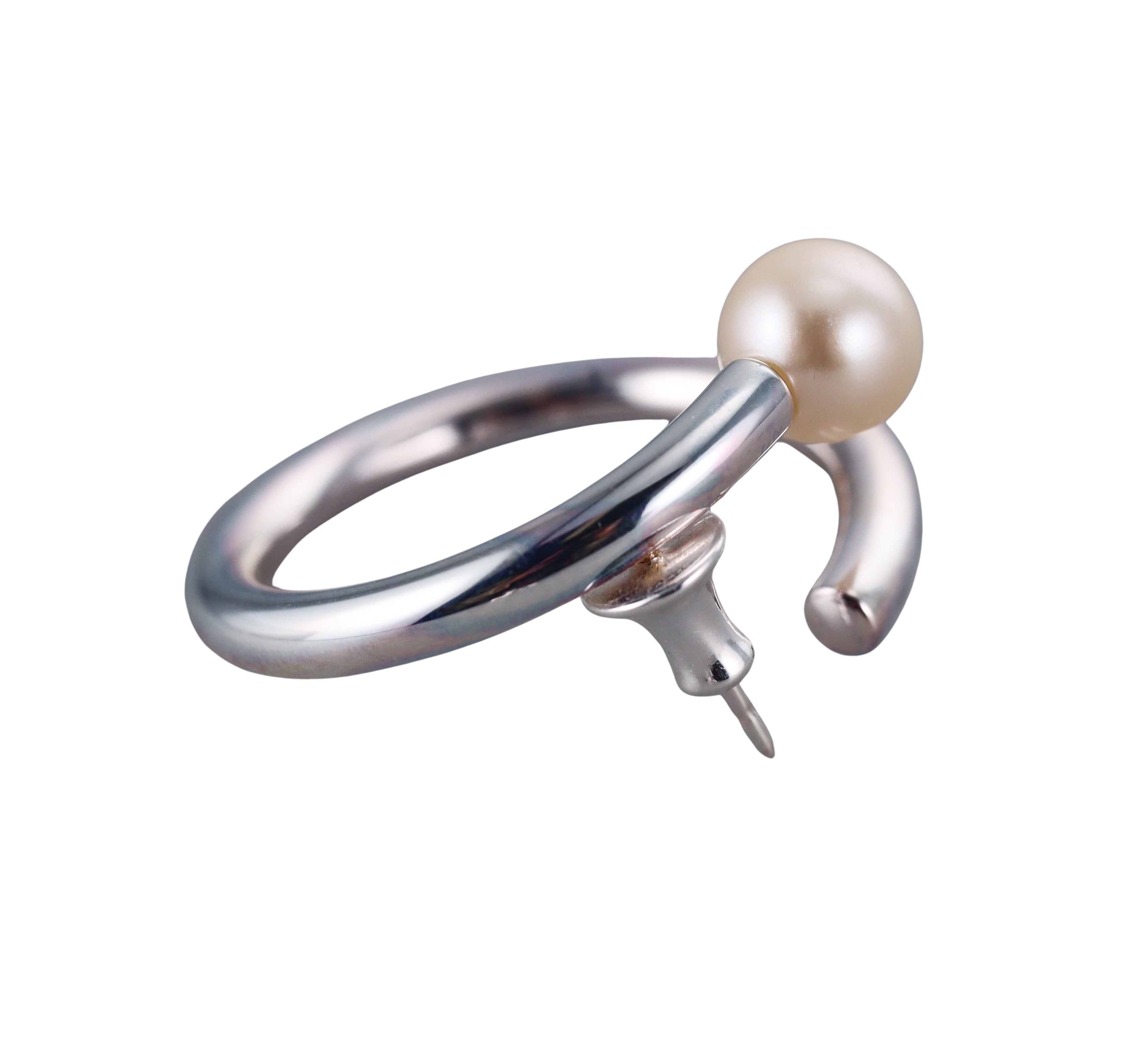 Idole De Christofle Pearl Sterling Silver Earrings 6770300