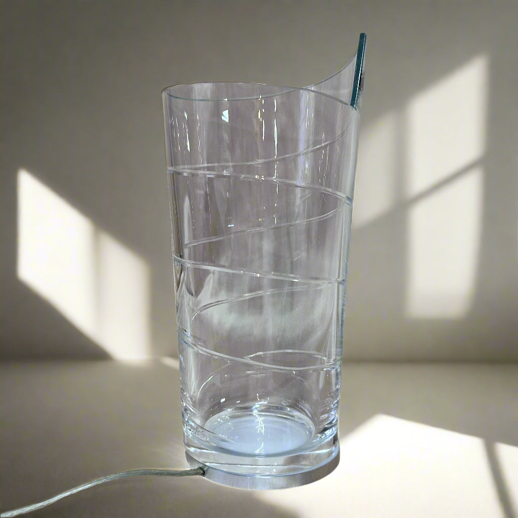 Carlo Moretti Murano Glass Nastrino Lamp Portable Table LED Light