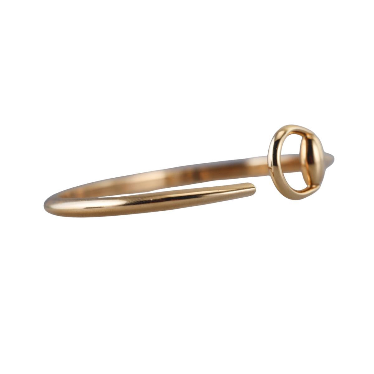 Gucci Horsebit 18k Bangle Bracelet Size 16