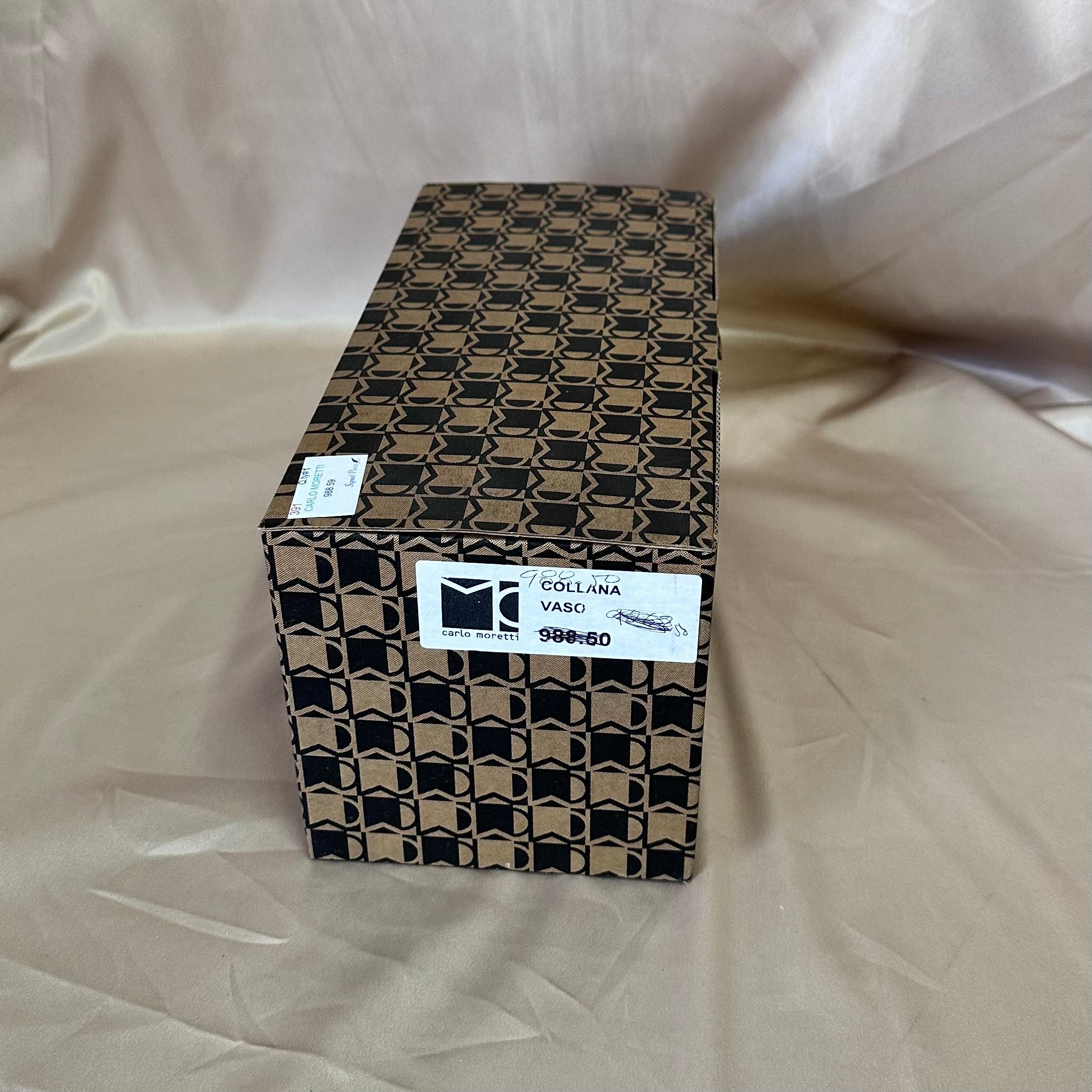 Carlo Moretti Red Bora Hand Blown Murano Glass Vase