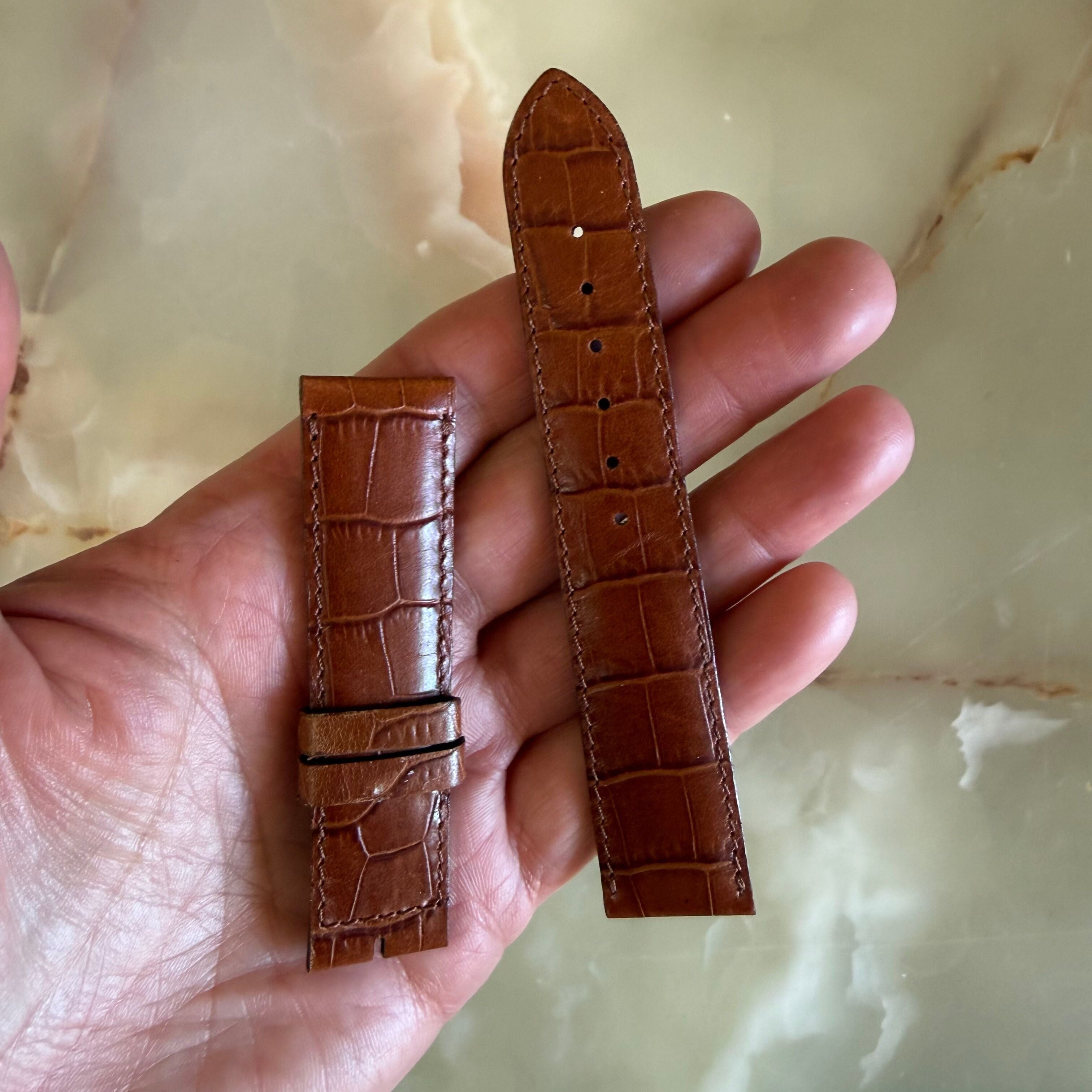 Authentic Raymond Weil Brown Leather Watch Strap Band 20mm
