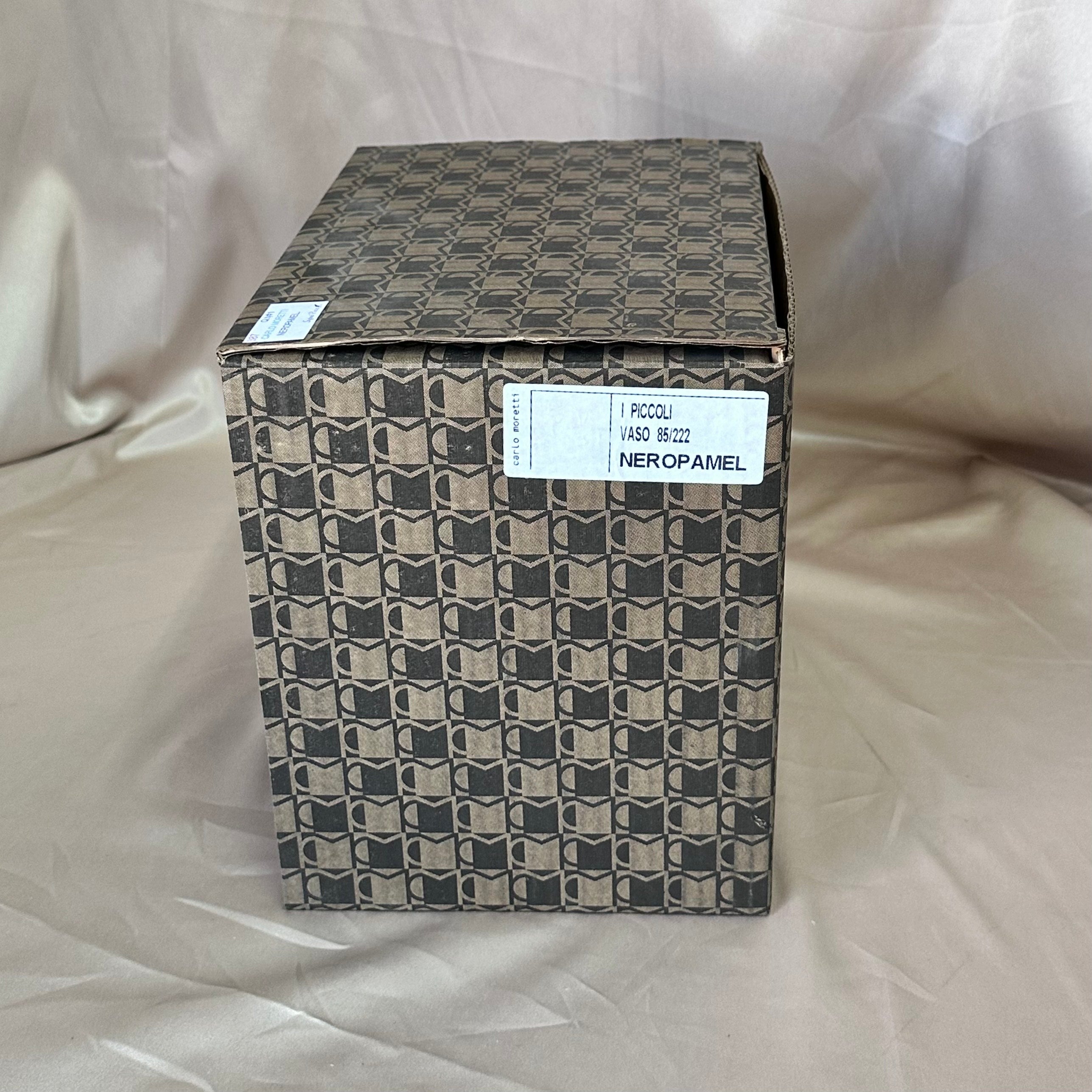 Carlo Moretti Murano Glass Neropamel Vase 85/222 2007