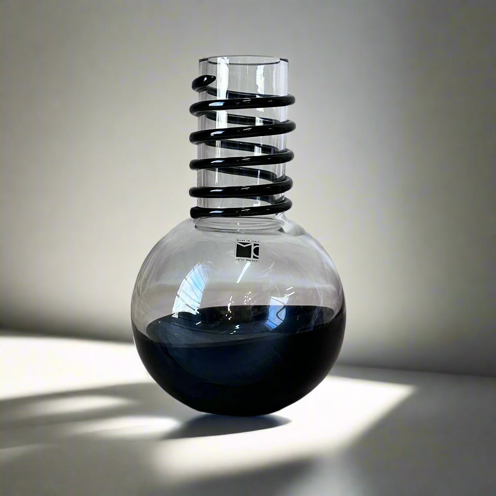 Carlo Moretti Murano Glass Neropamel Vase 85/222 2007