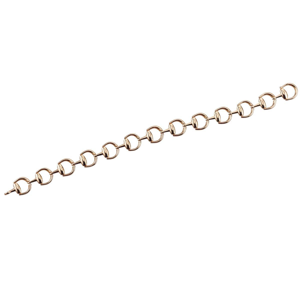 Gucci Horsebit 18K Gold Link Bracelet
