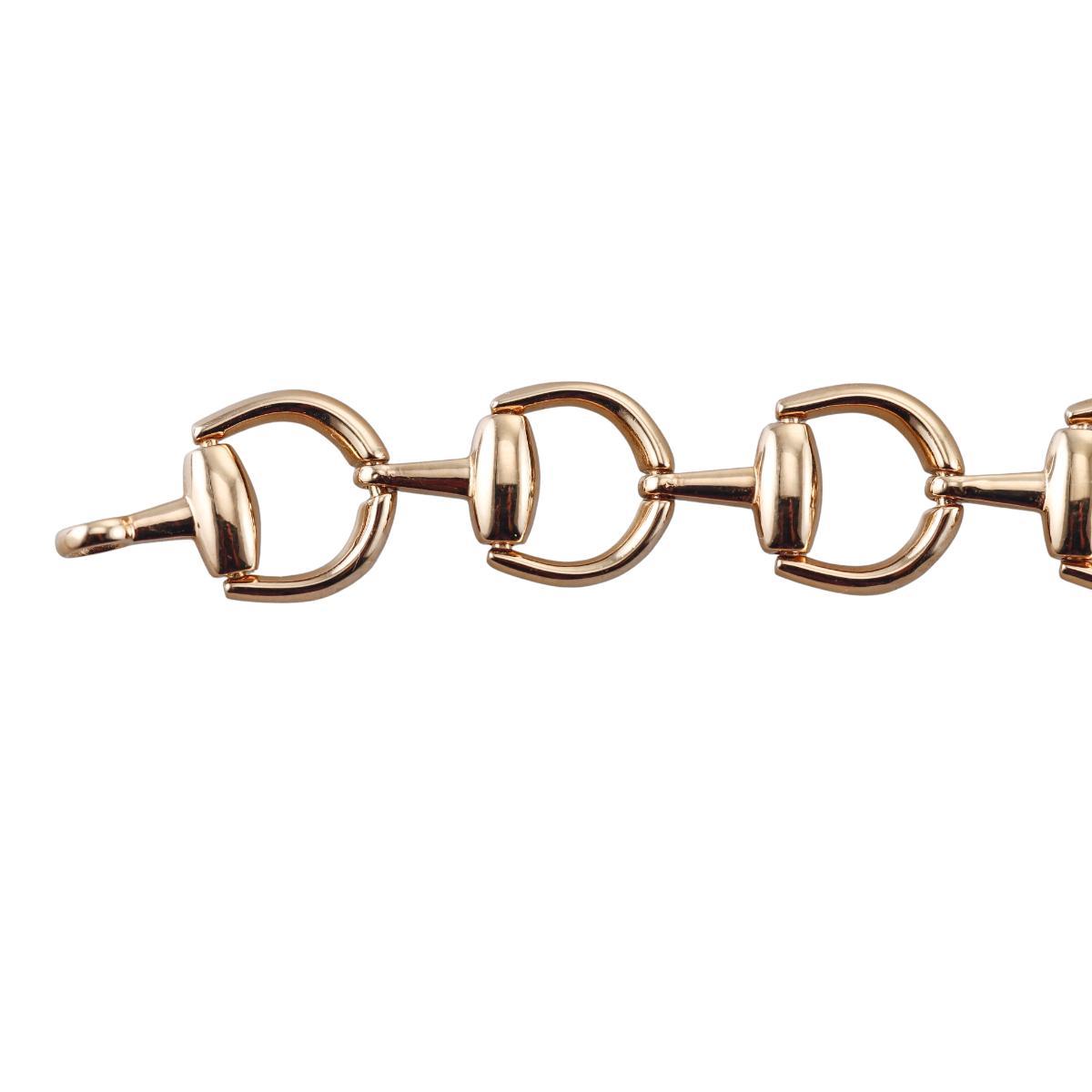 Gucci Horsebit 18K Gold Link Bracelet