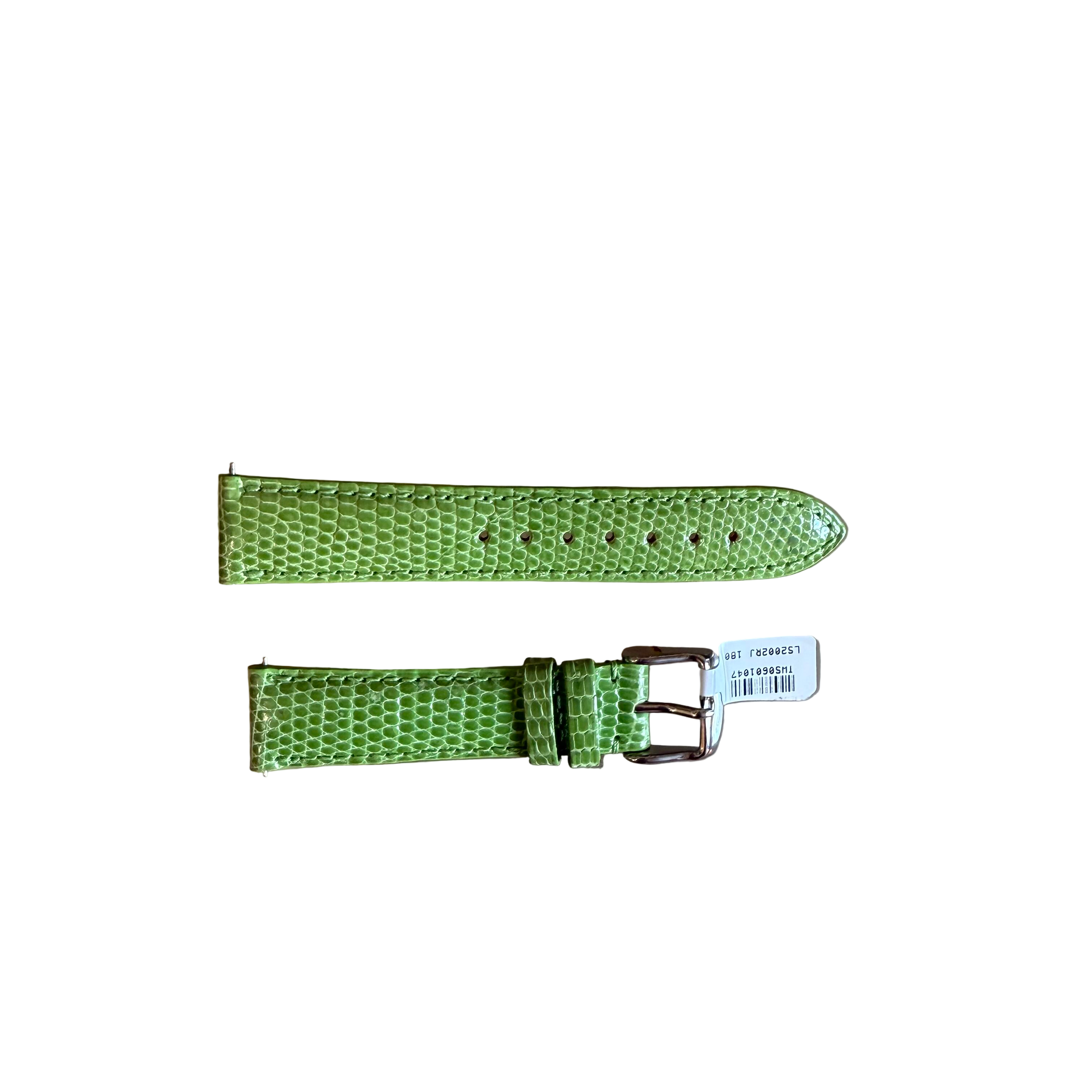 Genuine Lizard Green Watch Strap Band 18mm Padded & Stitched w Buckle
