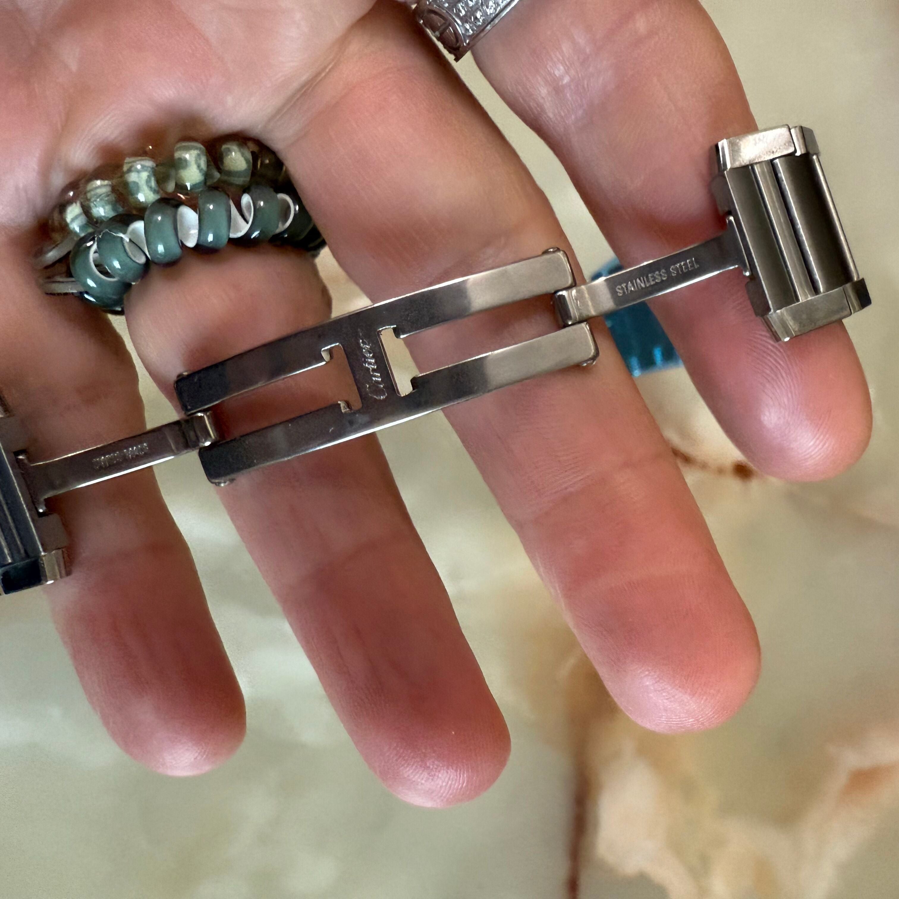 Authentic Cartier Tank Francaise XL Steel Watch Bracelet Band 20mm MX0013CB