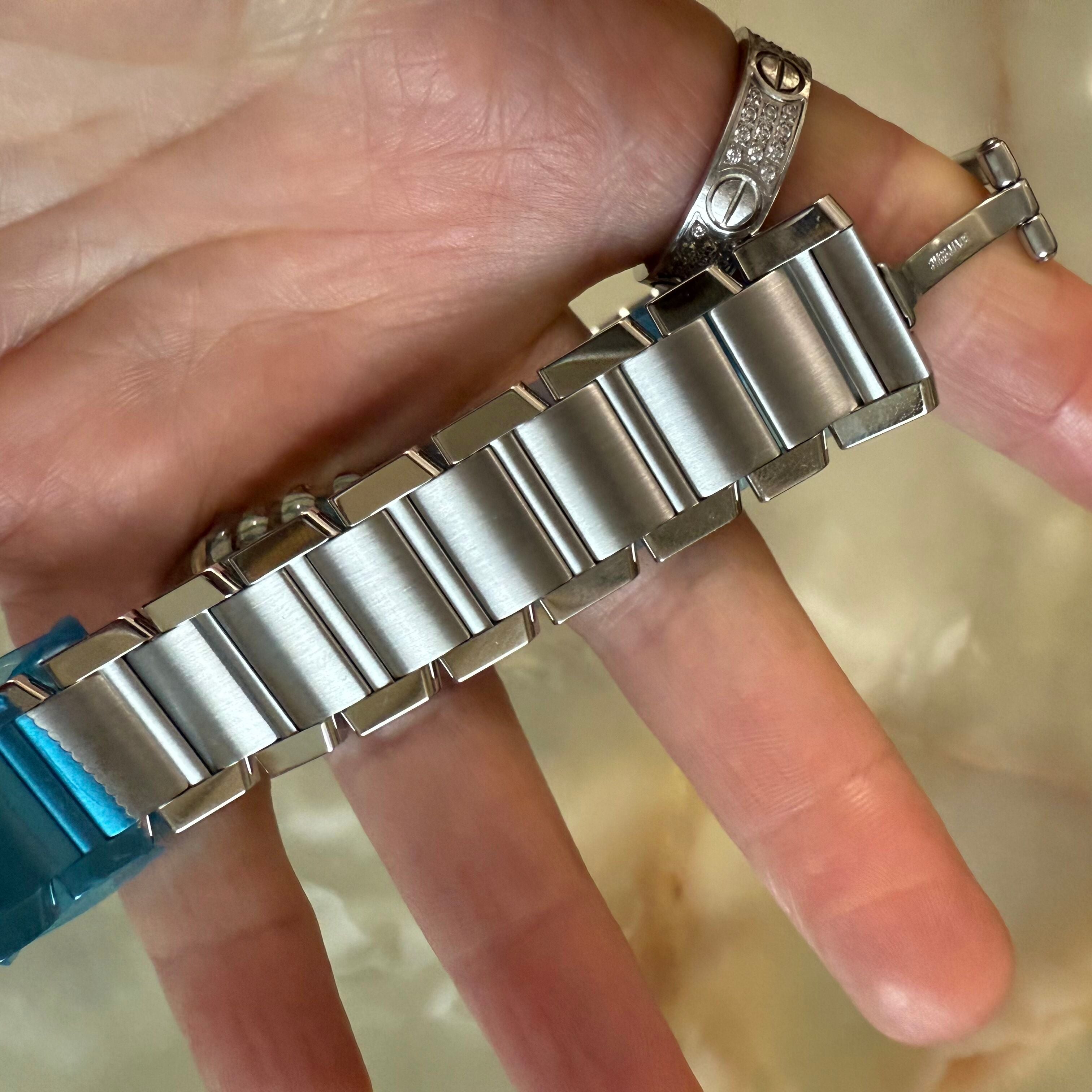 Authentic Cartier Tank Francaise XL Steel Watch Bracelet Band 20mm MX0013CB