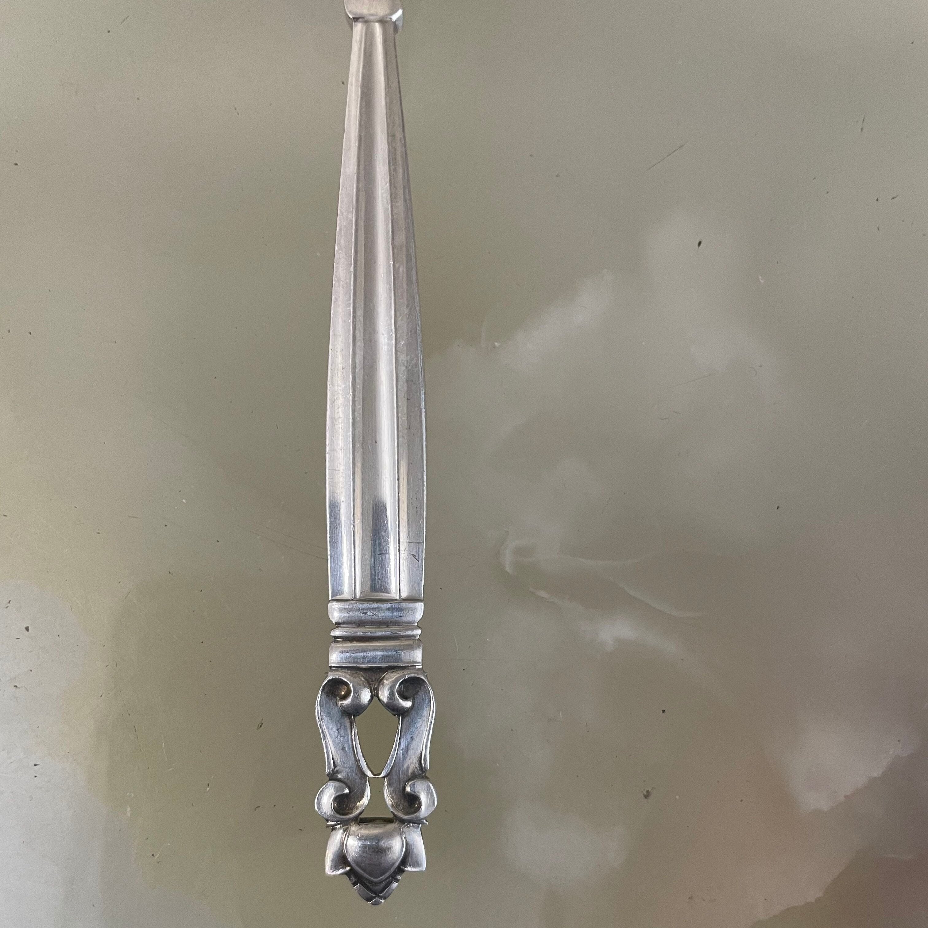 Georg Jensen Acorn Sterling 5 o'clock Tea Spoon Set of 4