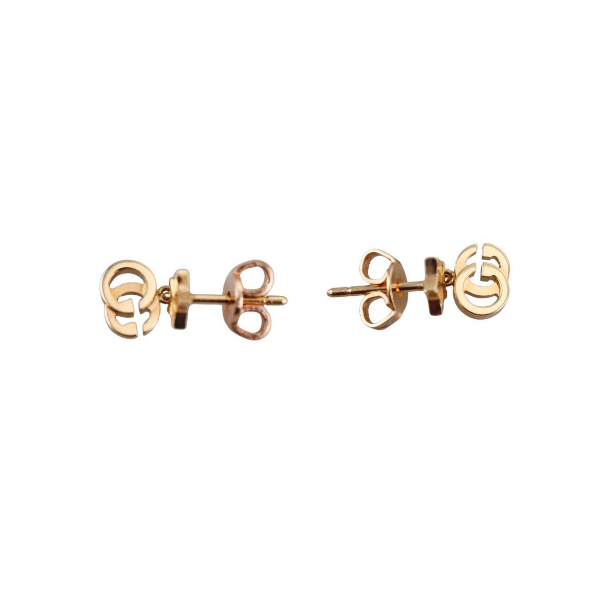 Gucci Running G 18K Gold Star Drop Earrings