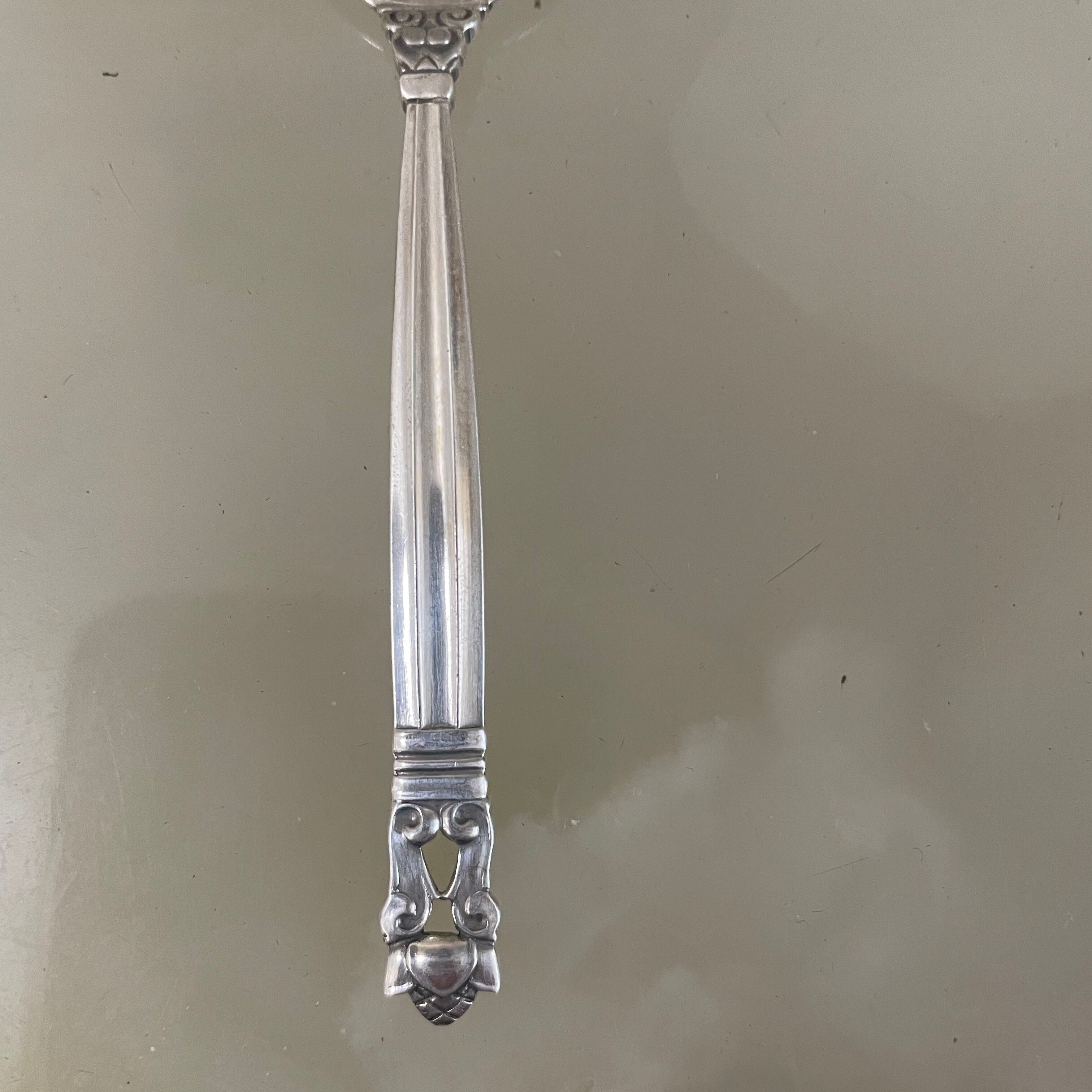 Georg Jensen Acorn Sterling Demitasse Spoon Set of 4