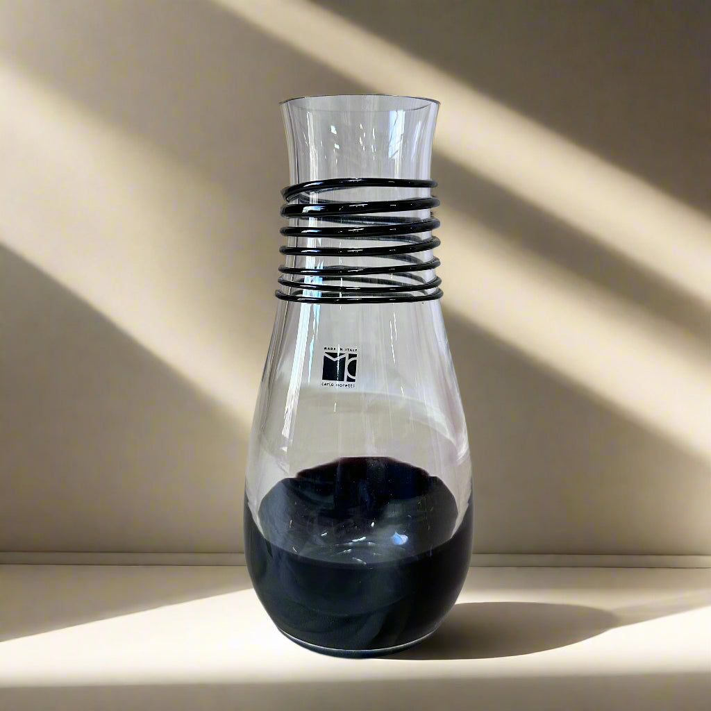 Carlo Moretti Murano Glass "NeroAuro" Vase 104/222 2007