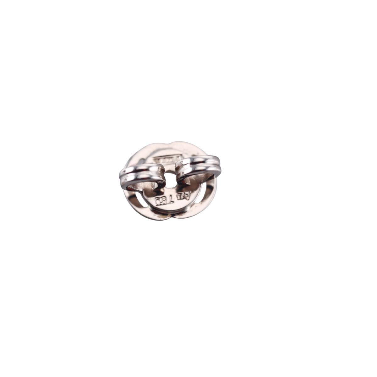 Gucci Interlocking GG 18k Gold Diamond Stud Earrings