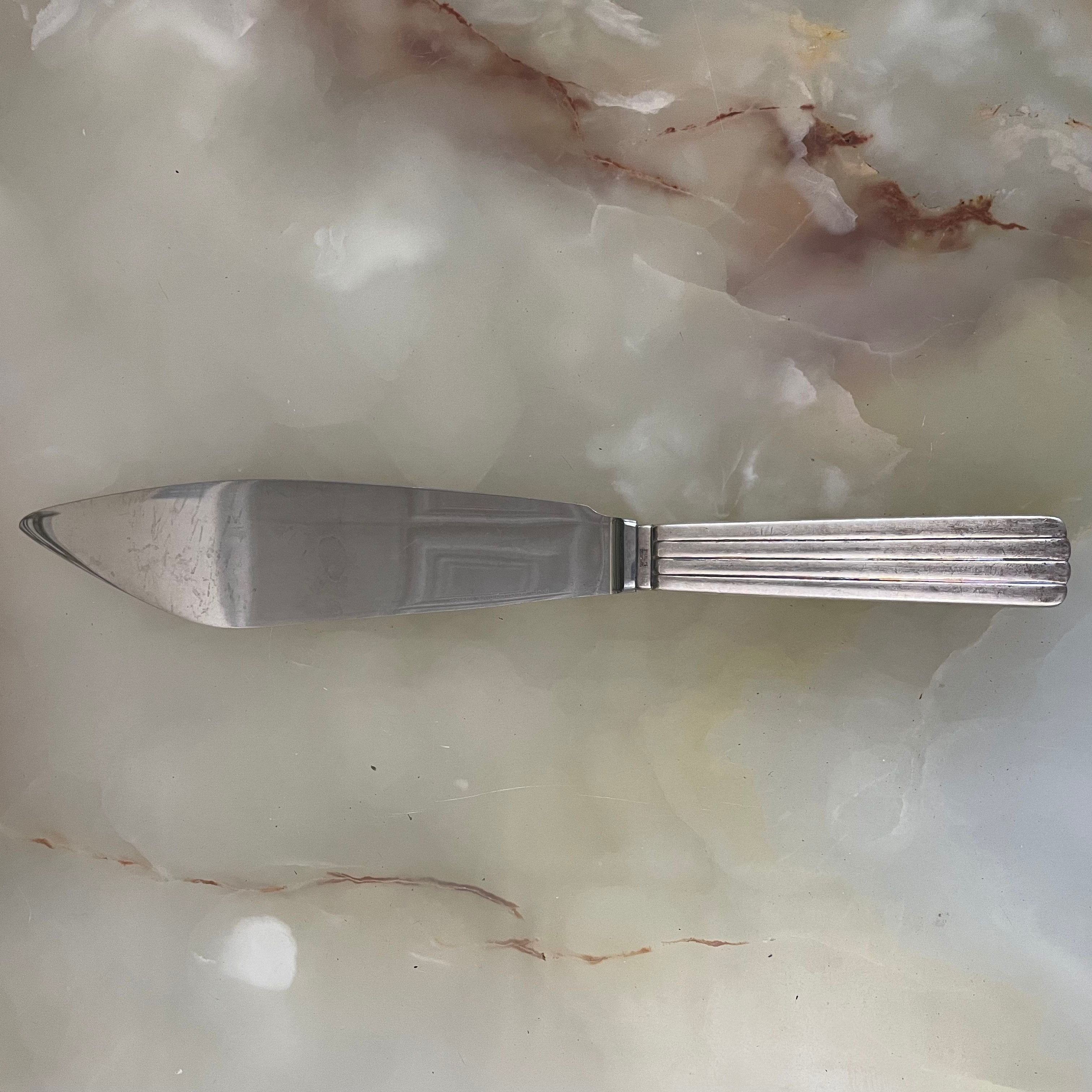 Georg Jensen Sterling Bernadotte Cake Knife Server