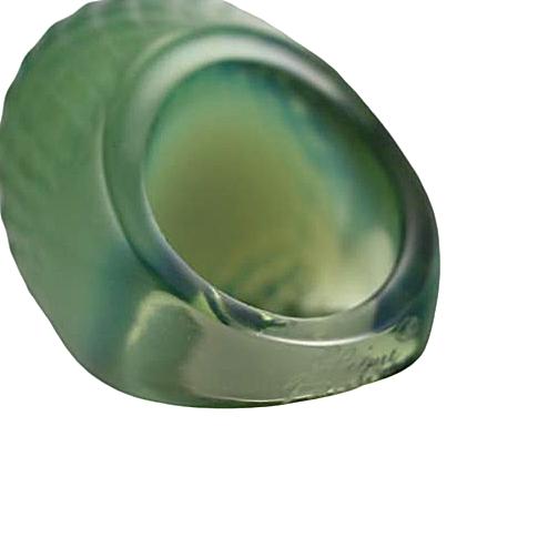 Lalique Antinea Green Crystal Snake Serpent Ring 7730100