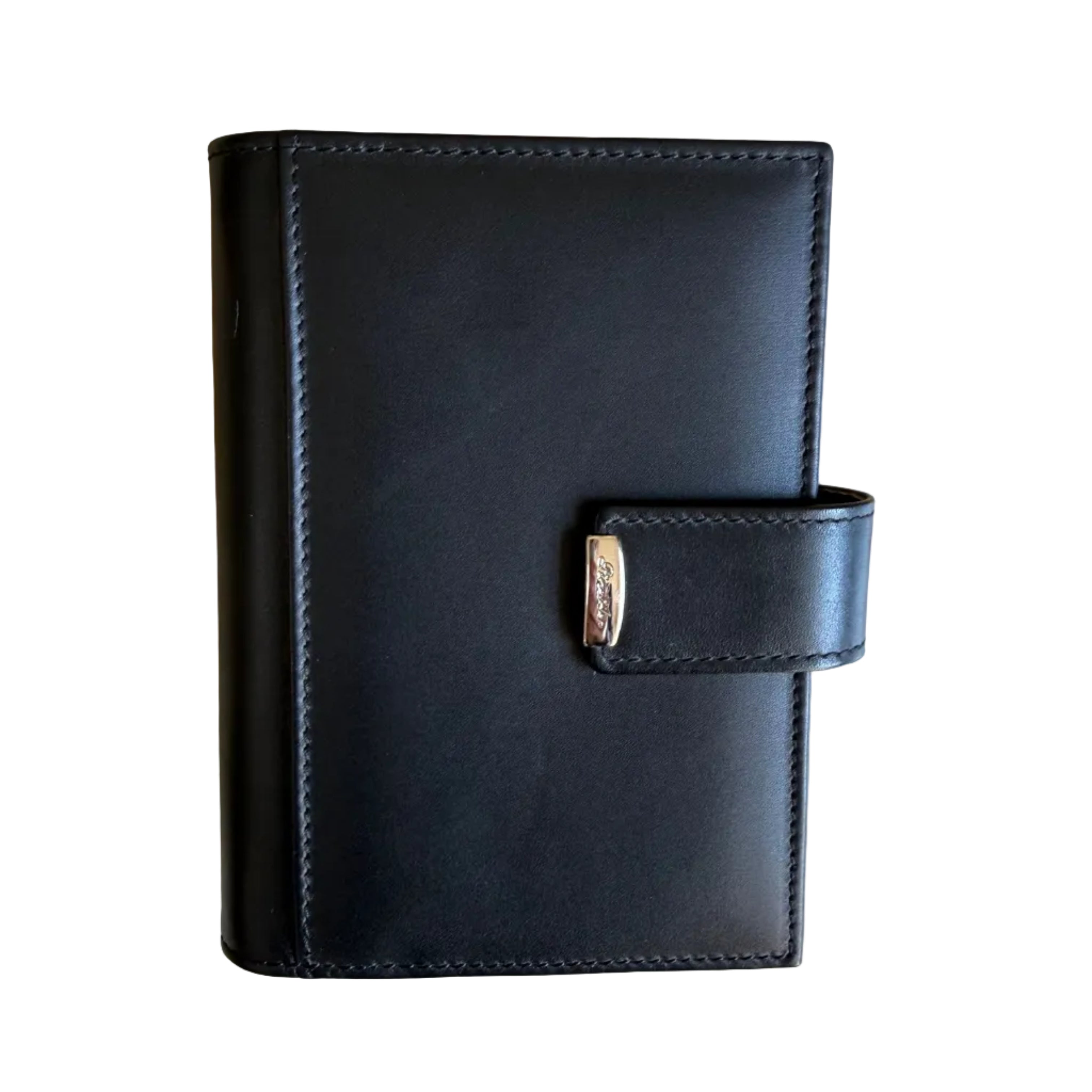 Pineider Black Leather Calf Organizer