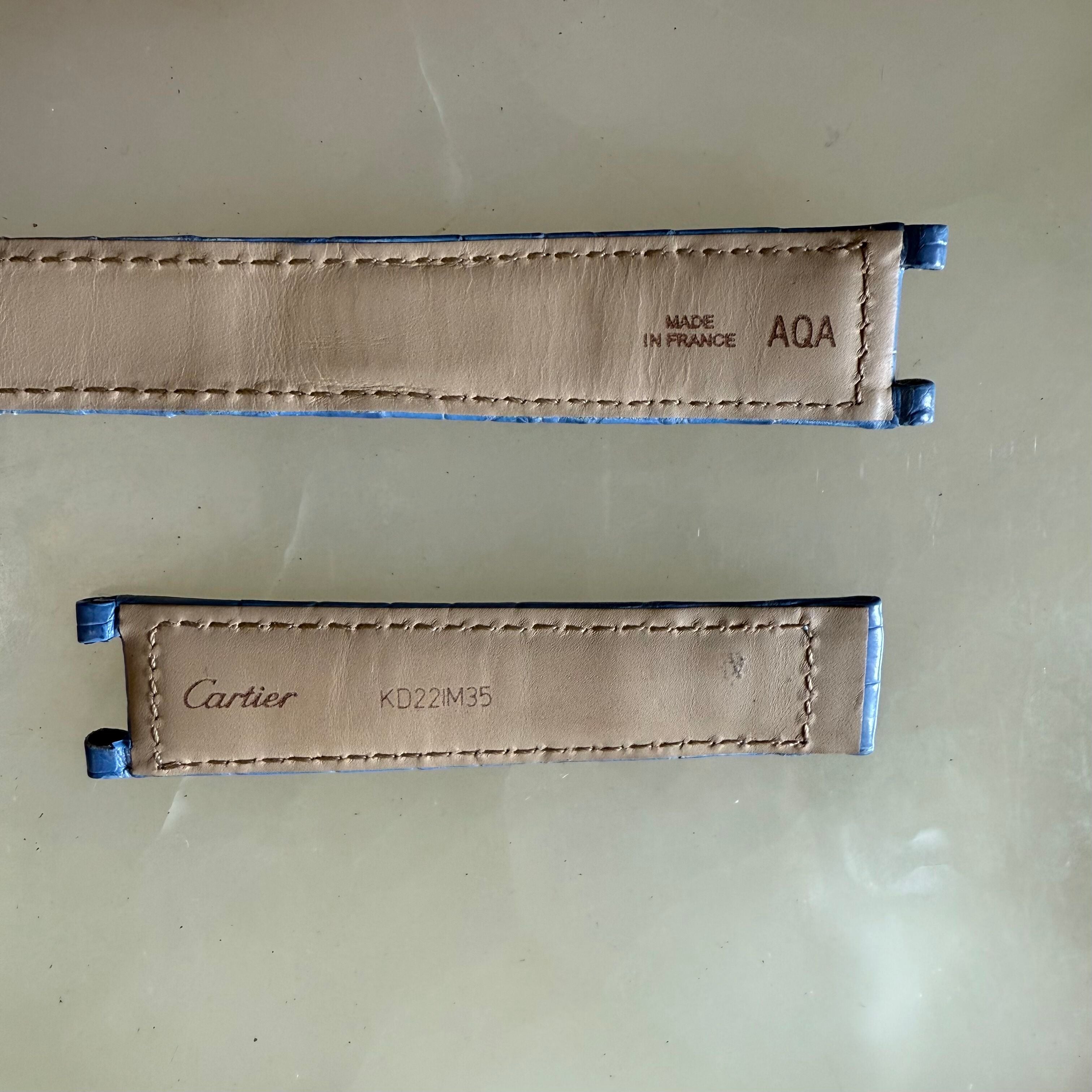 Authentic Cartier Pasha Lavender Alligator Watch Strap Band 20mm KD22IM35