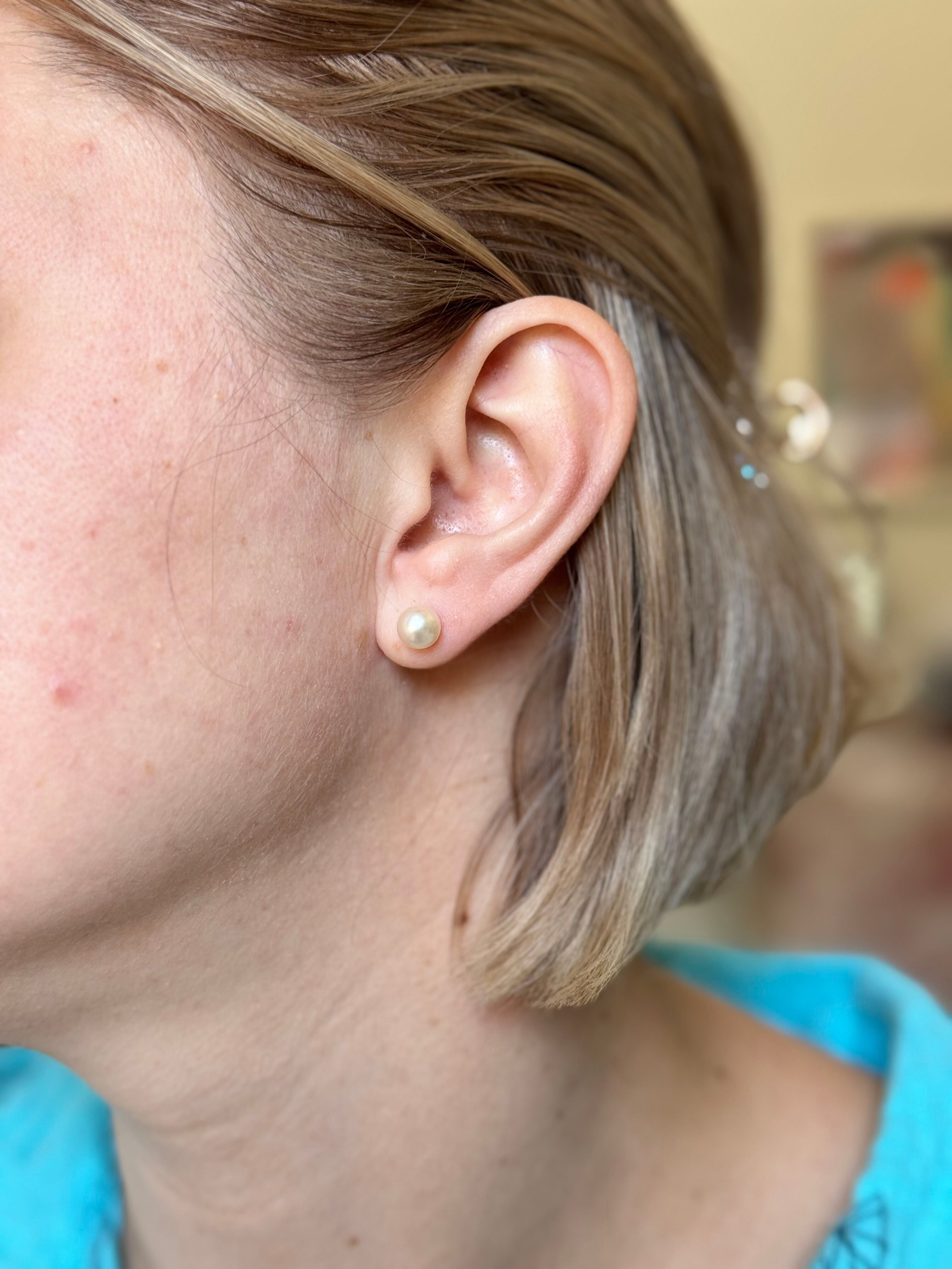 Mikimoto 18k Gold 7mm Pearl Stud Earrings