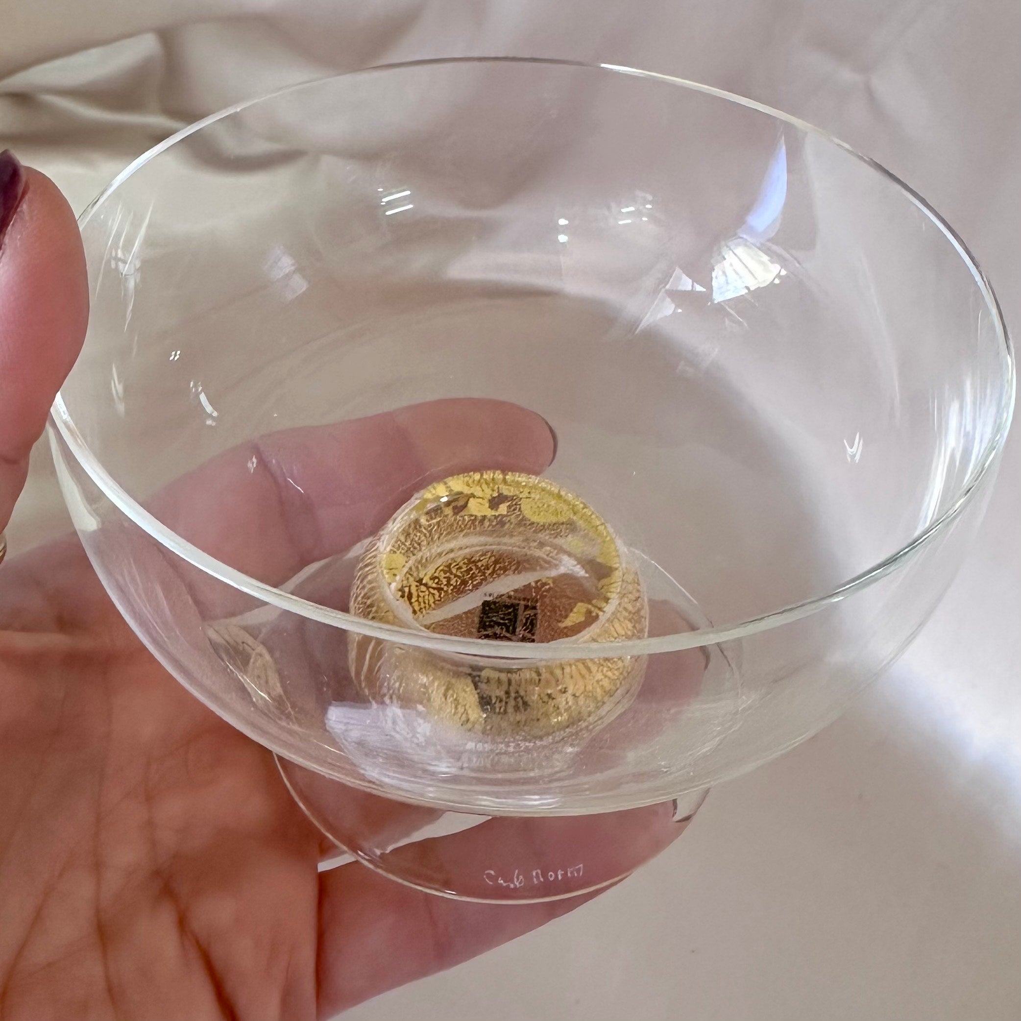 Set of 6 Carlo Moretti Murano Glass Dessert Ice Cream Goblet