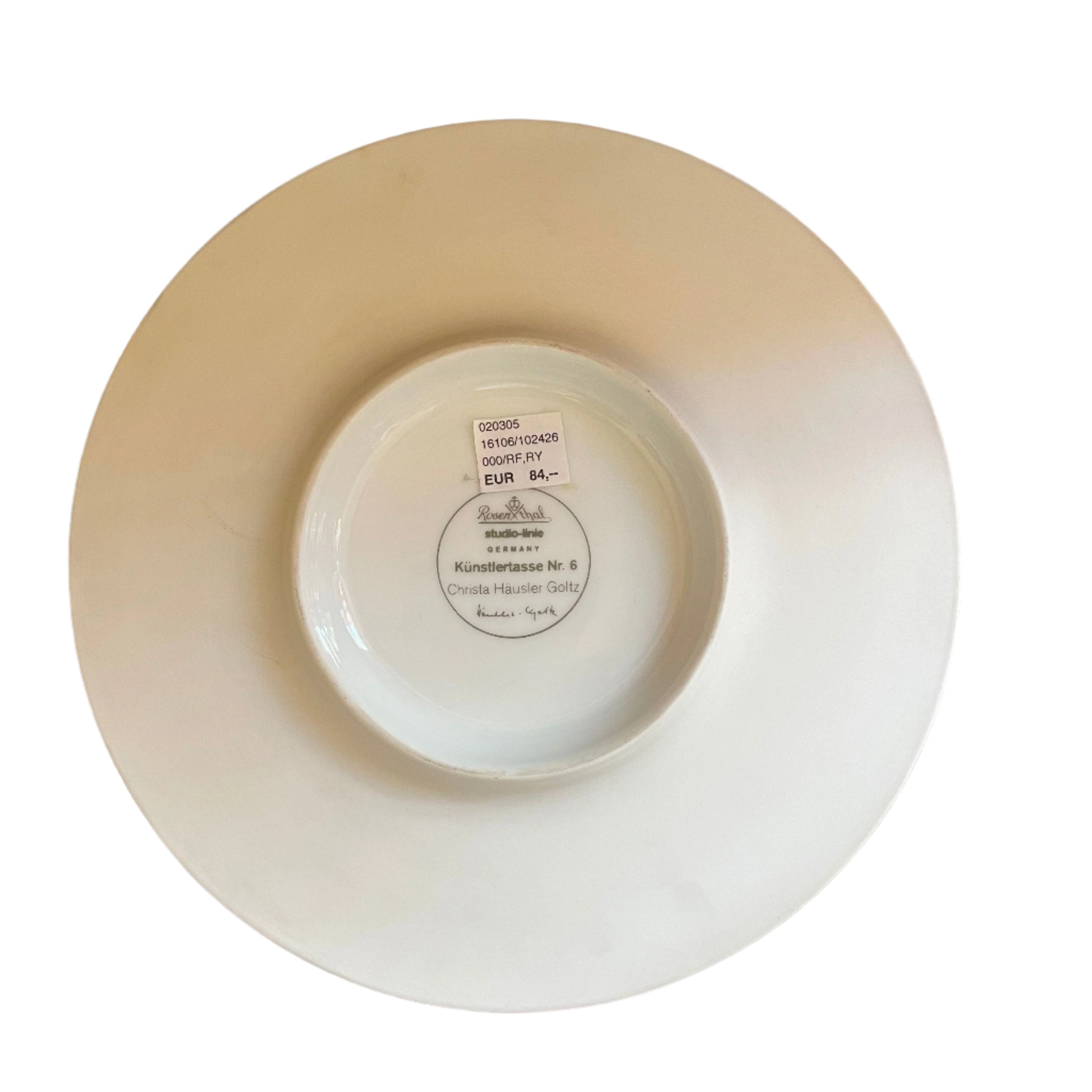 Versace by Rosenthal Kunst in Porzellan Limited Edition Cup and Saucer